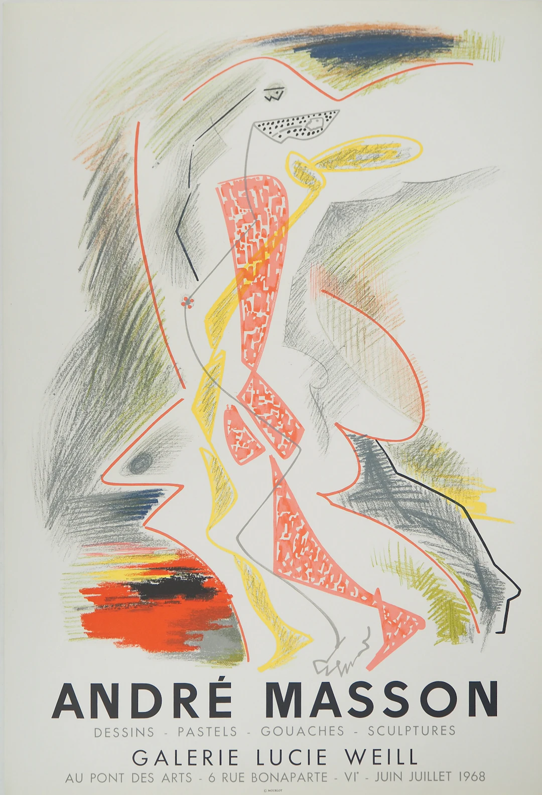 André MASSON : La danse, Affiche en lithographie