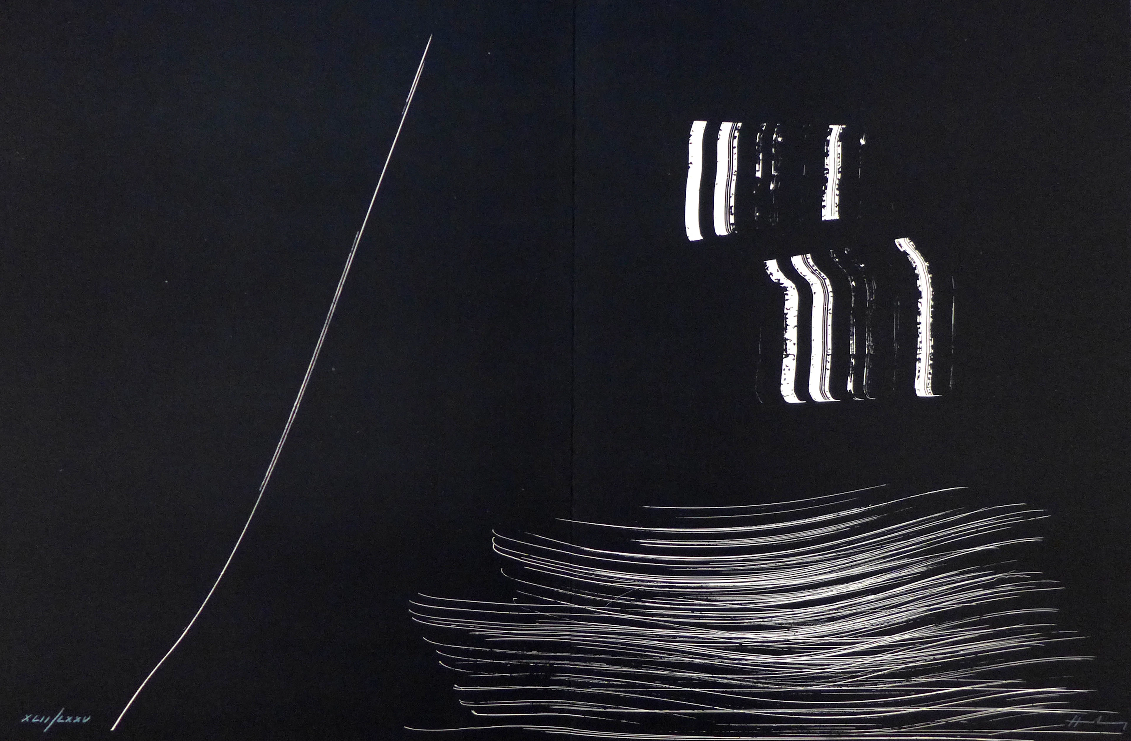 Hans HARTUNG - Farandole IV 1971 - Lithographie originale signée au crayon
