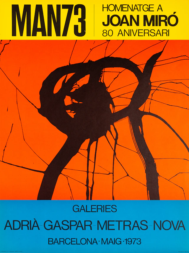 Joan MIRO : Galerie Gaspar 1973 - Lithographie originale