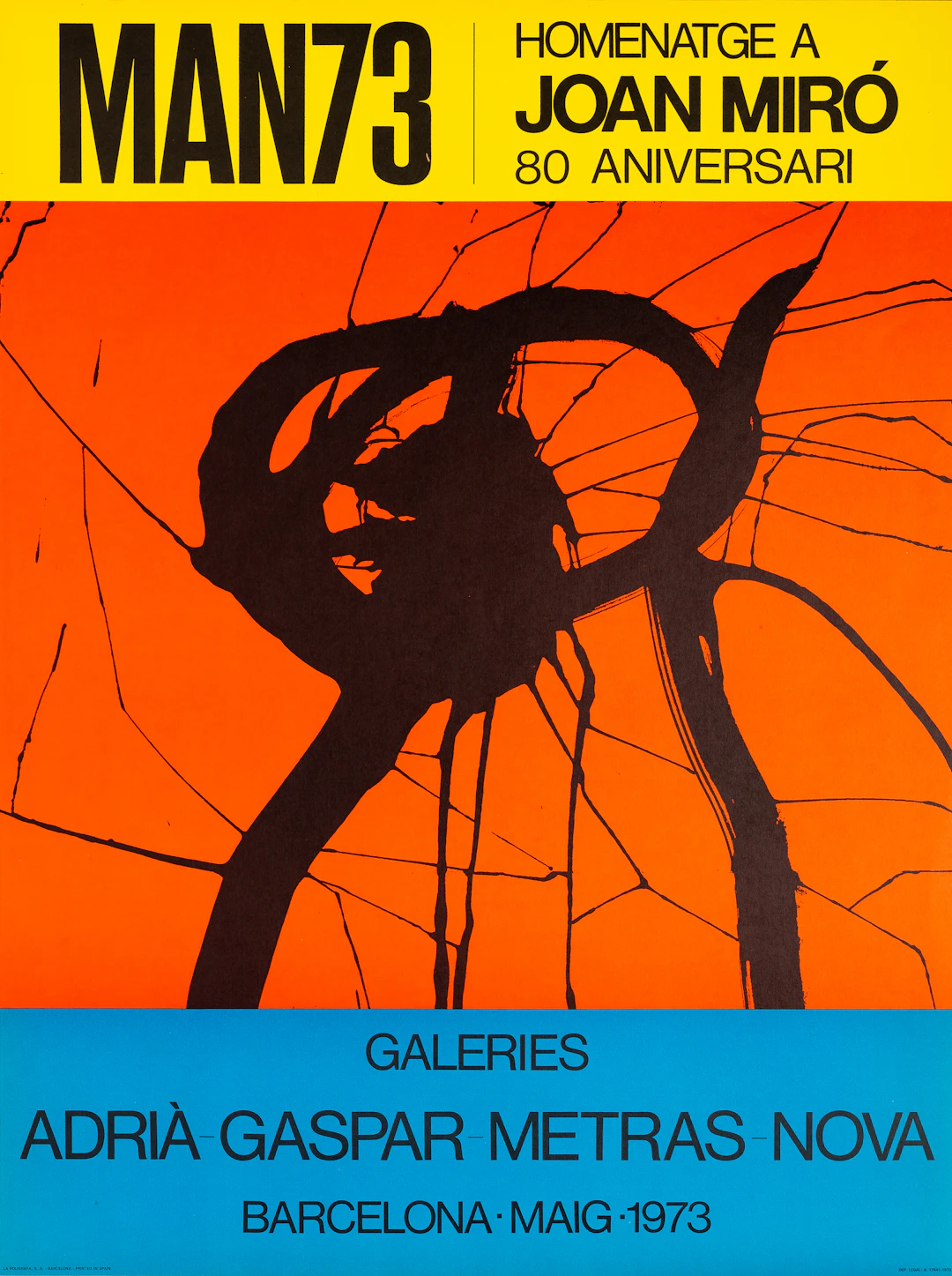 Joan MIRO : Galerie Gaspar 1973 - Lithographie originale