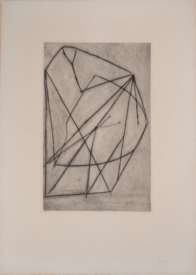 Émile GILIOLI : Lanciers, 1962 - Gravure originale signée