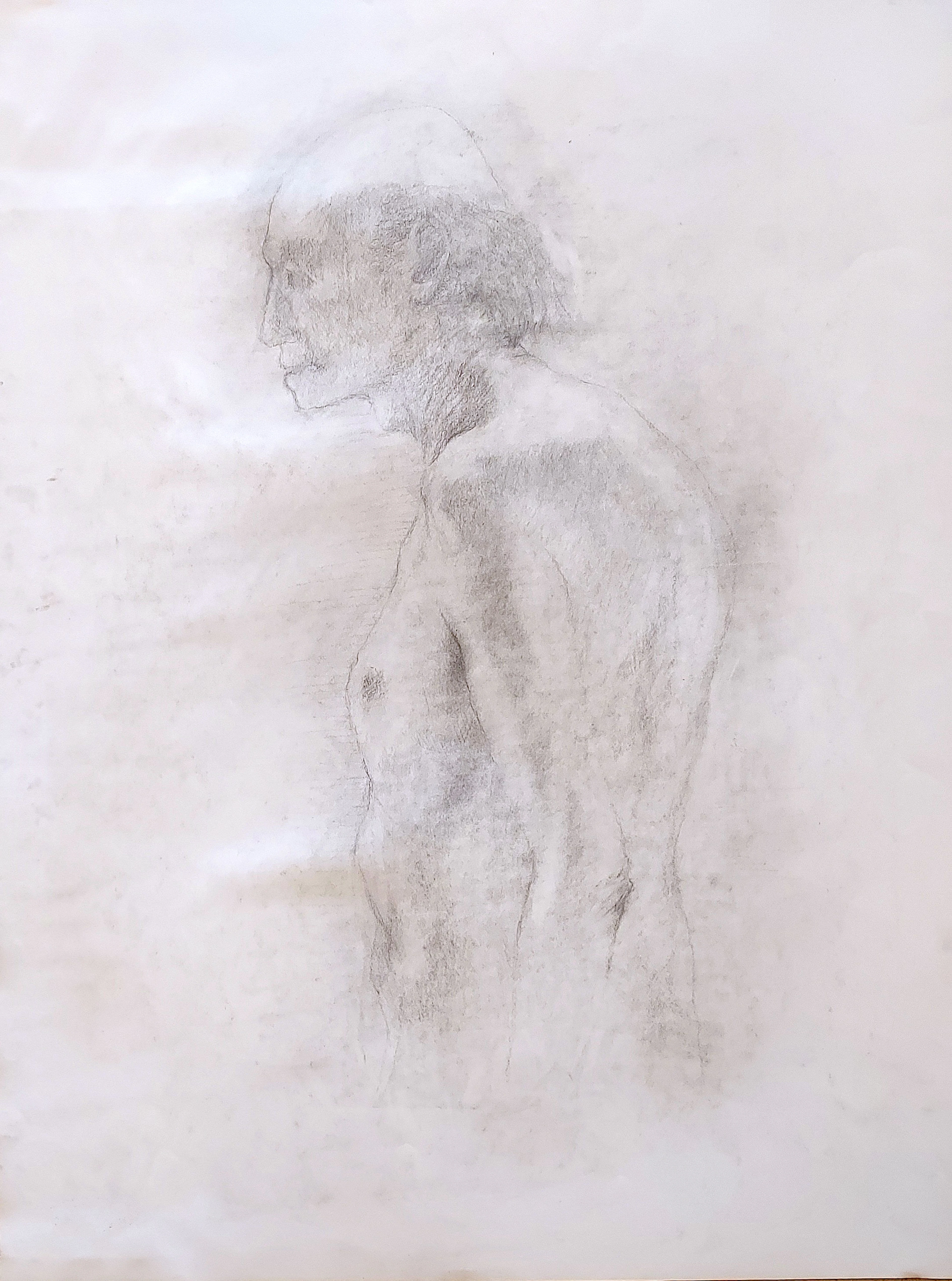 Gilbert PASTOR - Etude de nu - dessin sur papier
