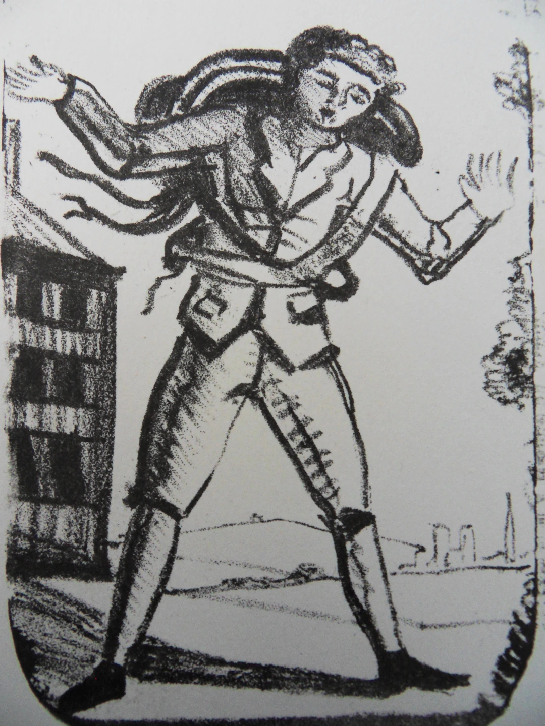 André DERAIN : Le jeune voyageur - Lithographie originale signée