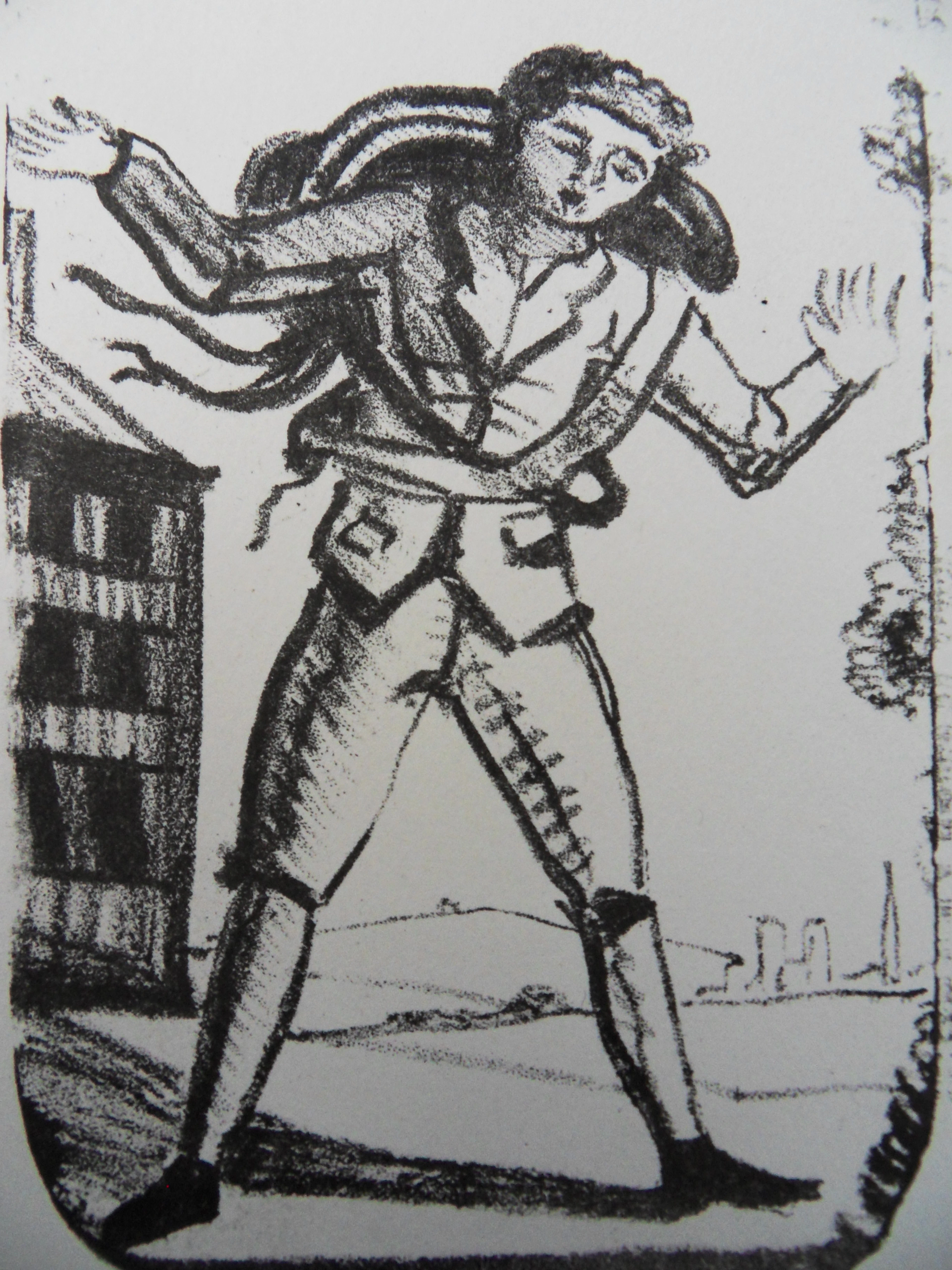 André DERAIN : Le jeune voyageur - Lithographie originale signée
