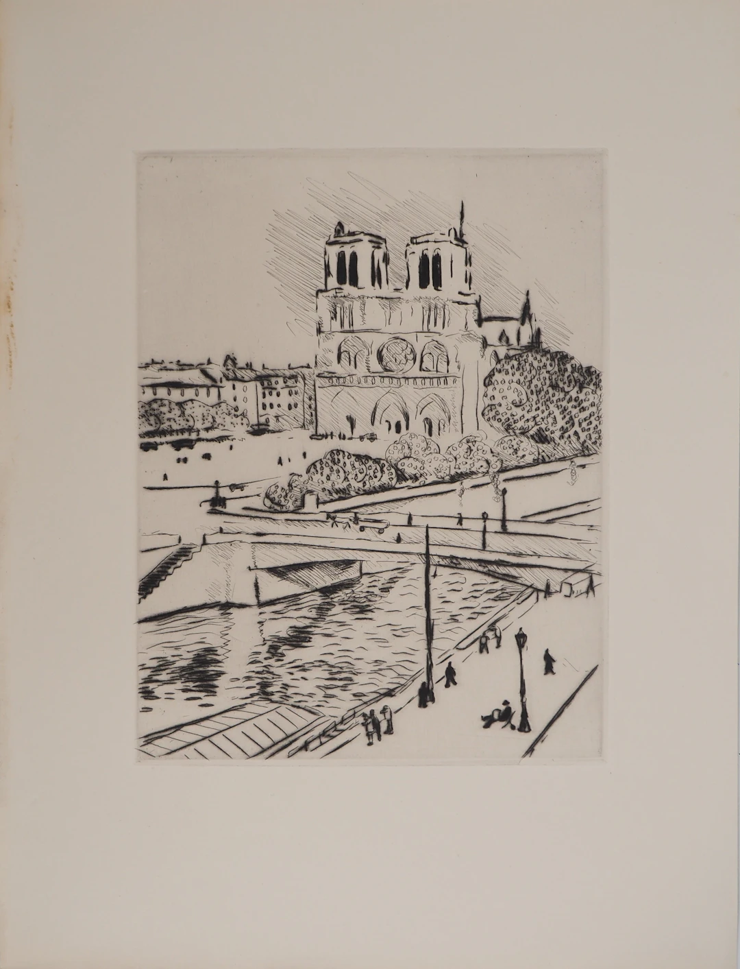 Albert MARQUET : Notre-Dame, Gravure originale