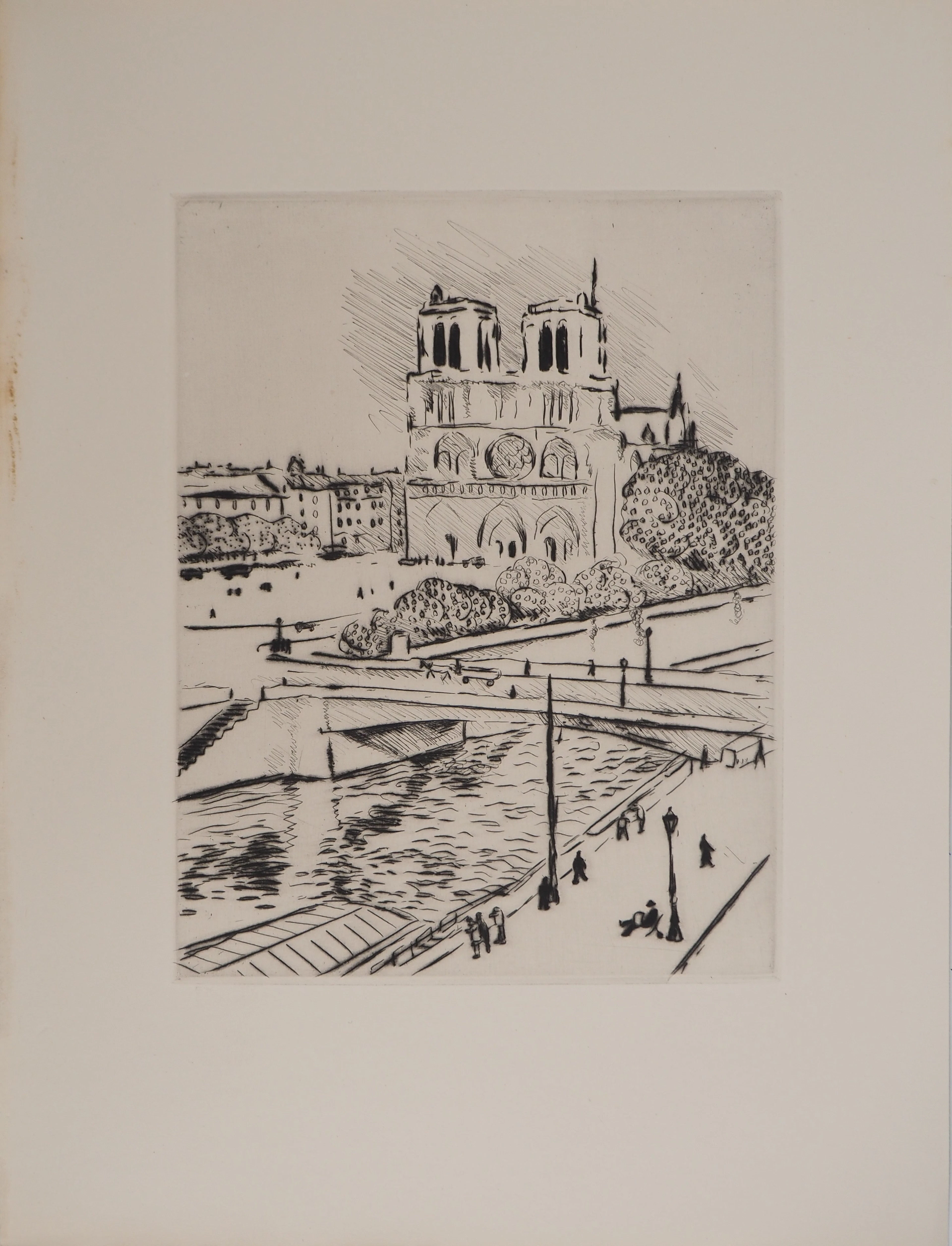 Albert MARQUET : Notre-Dame, Gravure originale