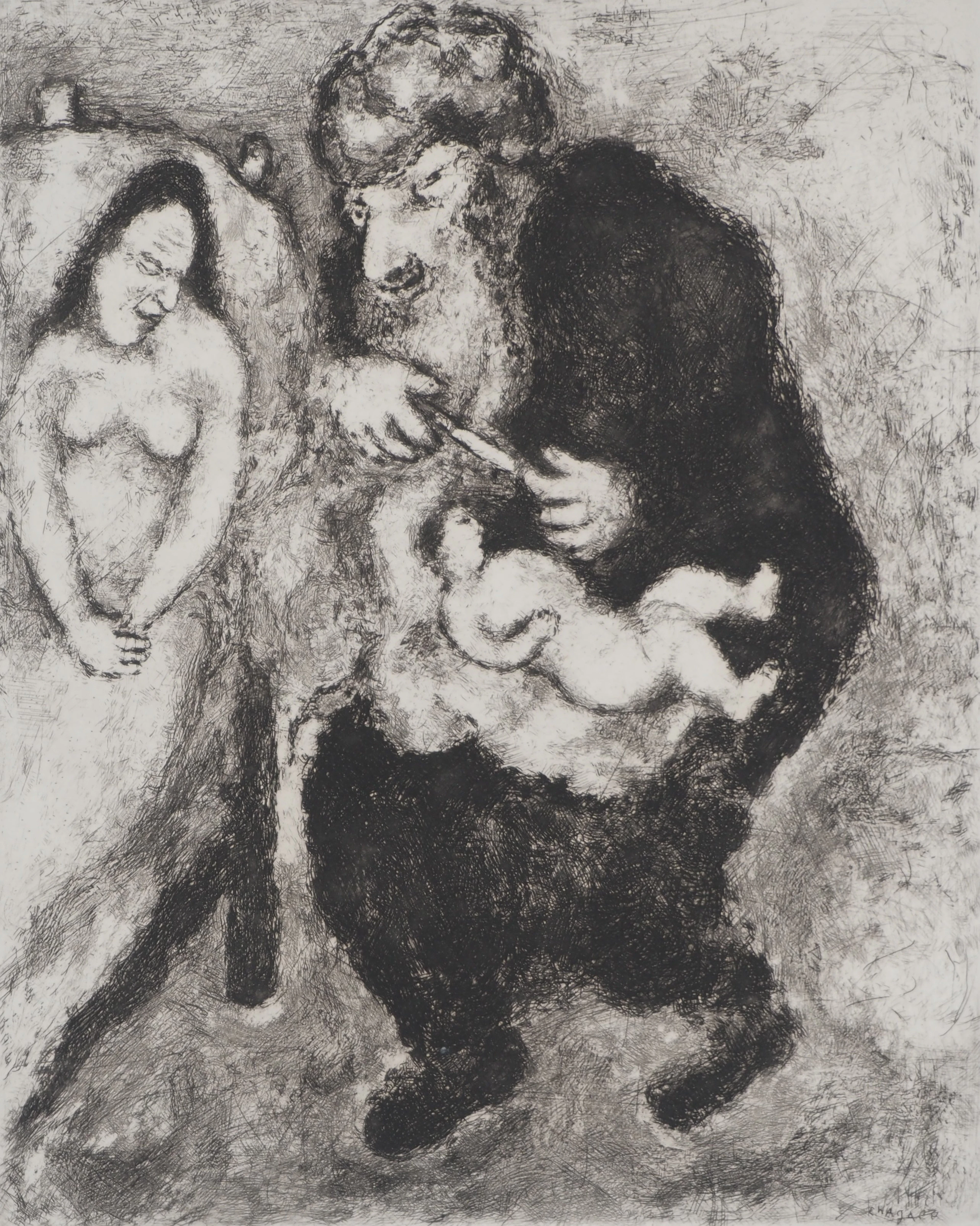 Marc CHAGALL : La circoncision, Gravure originale signée