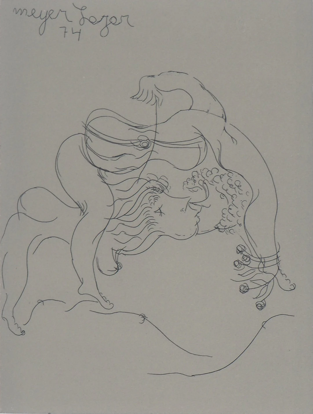 Meyer Lazar - Les acrobates, 1974 - Gravure originale signée