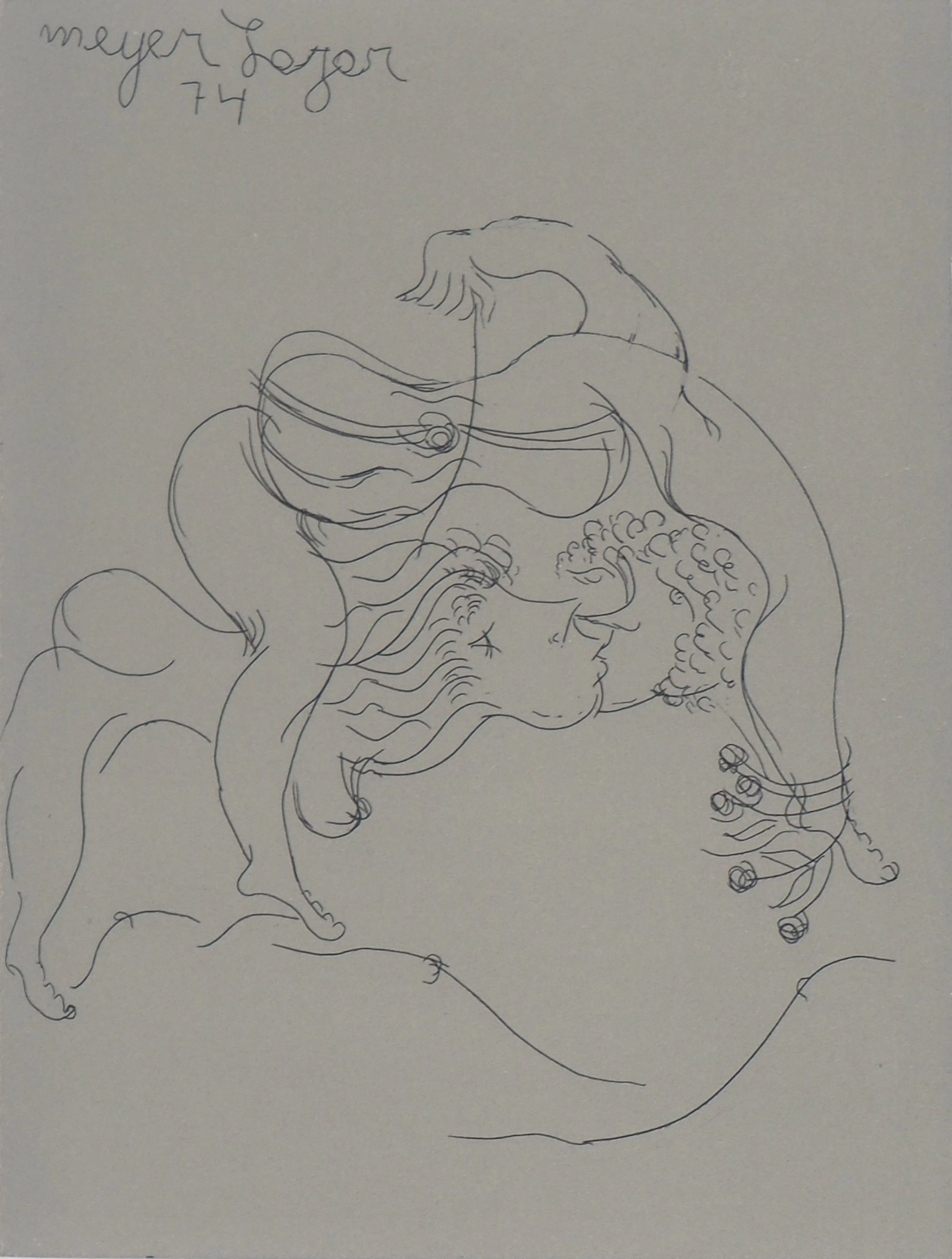 Meyer Lazar - Les acrobates, 1974 - Gravure originale signée