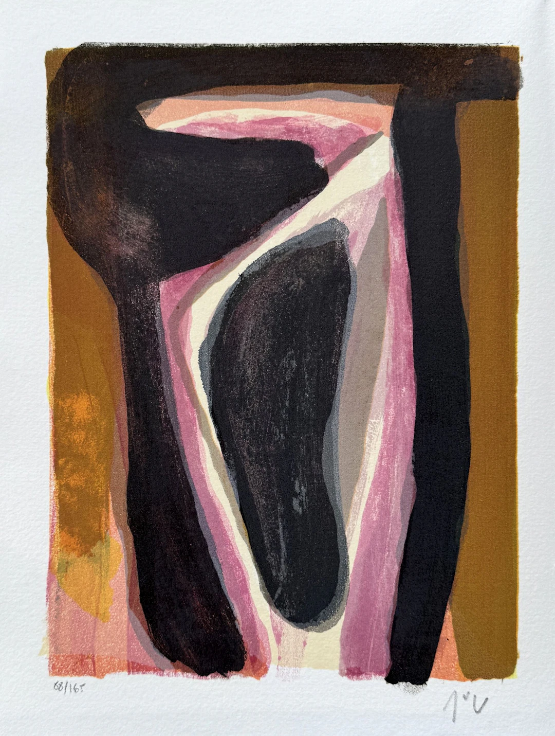 Bram VAN VELDE - Composition abstraite, 1977 - Lithographie originale
