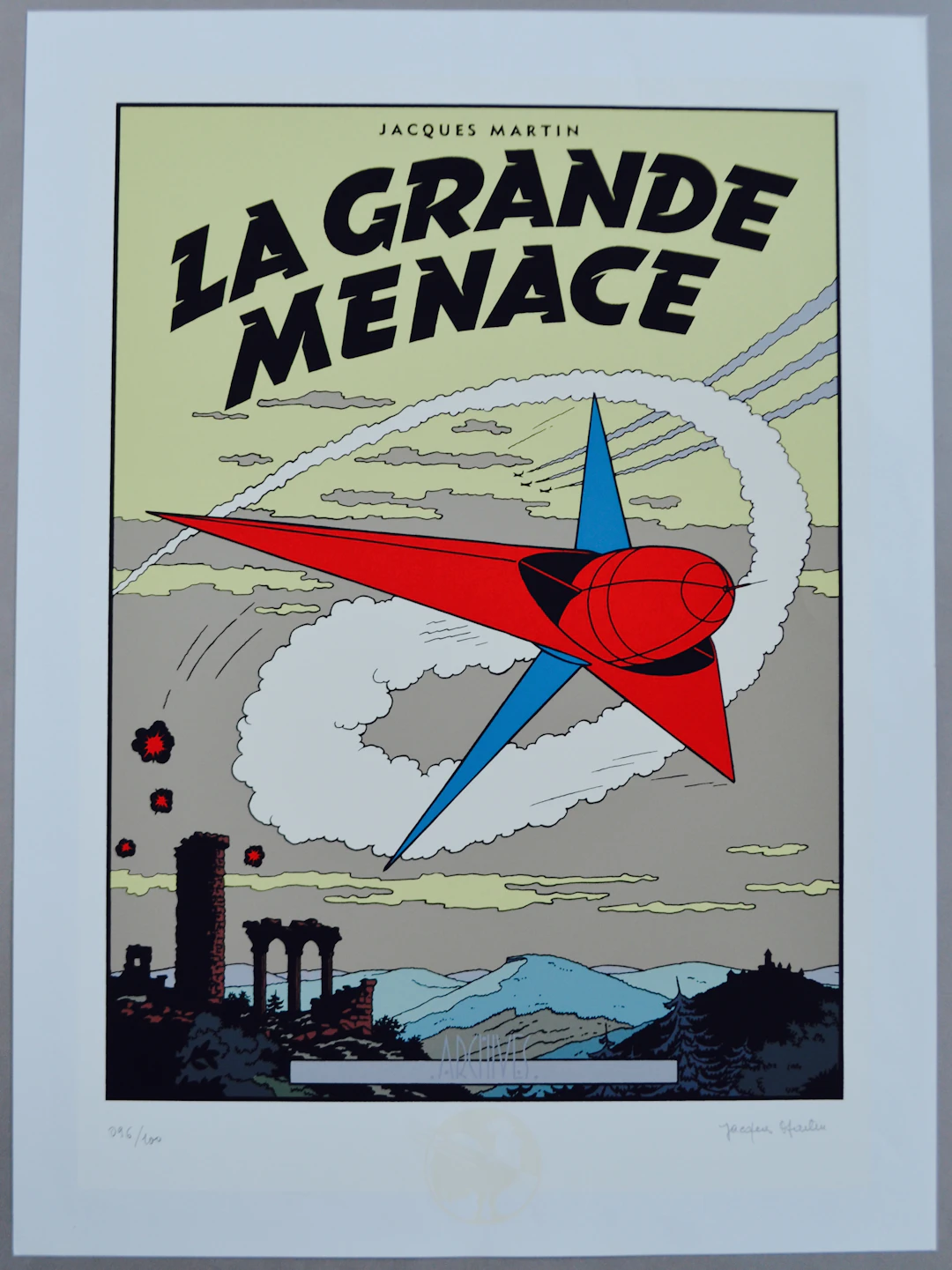Jacques Martin - La grande menace, 1985 - Sérigraphie