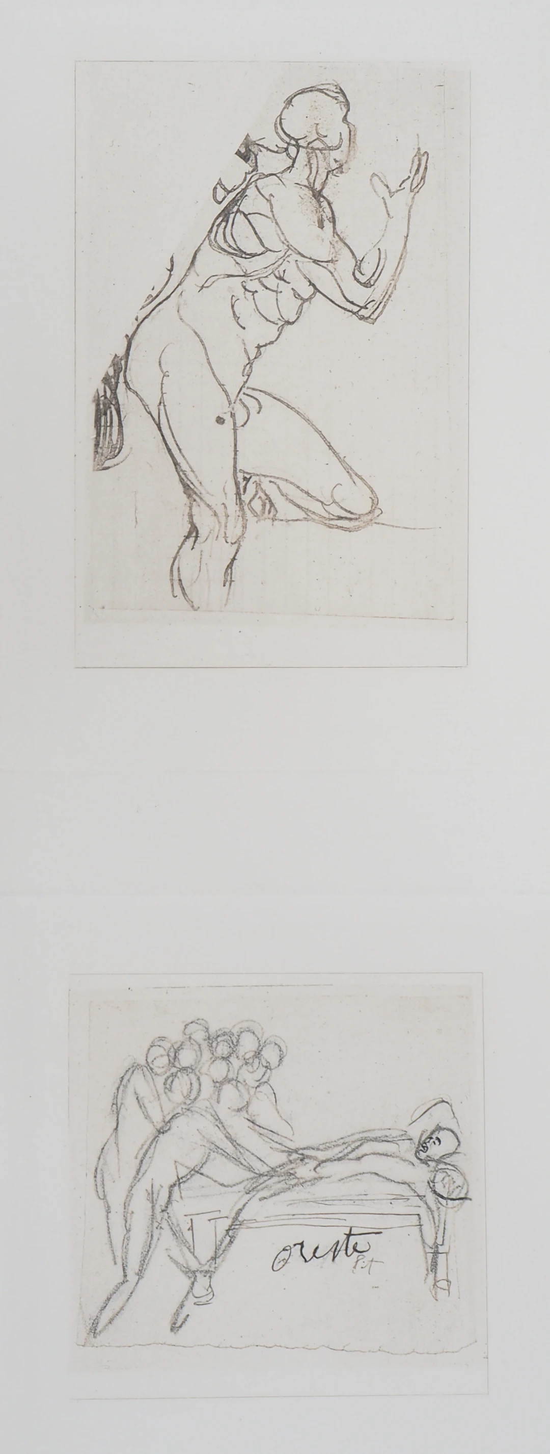 Auguste RODIN (d’après) : Etudes pour la Tragédie - Gravure, 1897
