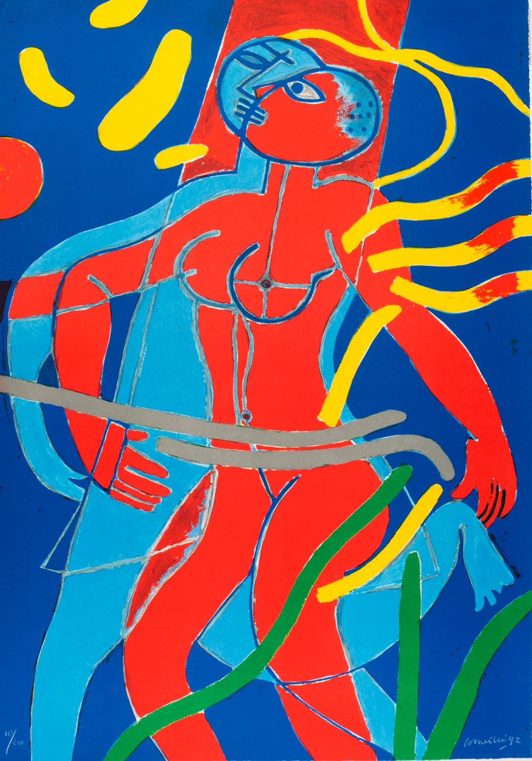 Guillaume CORNEILLE - Composition pour les JO, 1992, Lithographie
