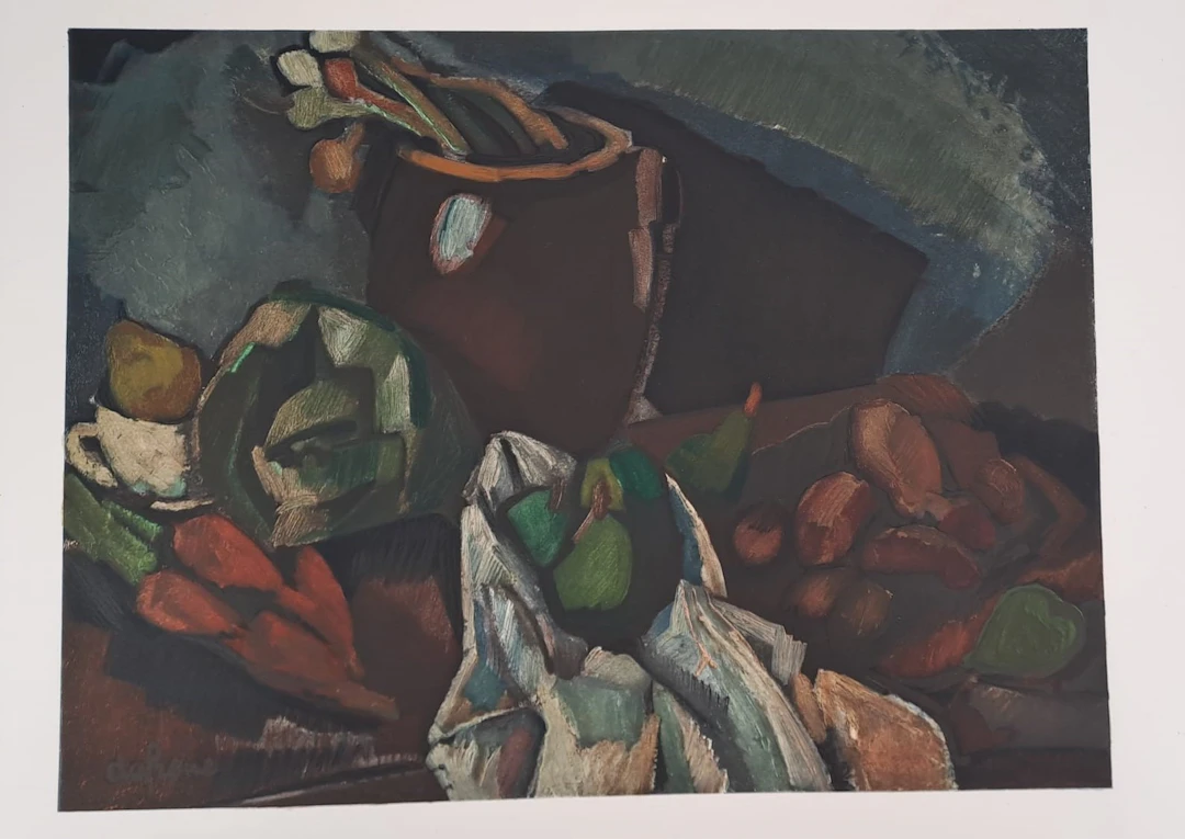 Charles Dufresne (d’après) : Nature morte aux paniers de fruits et