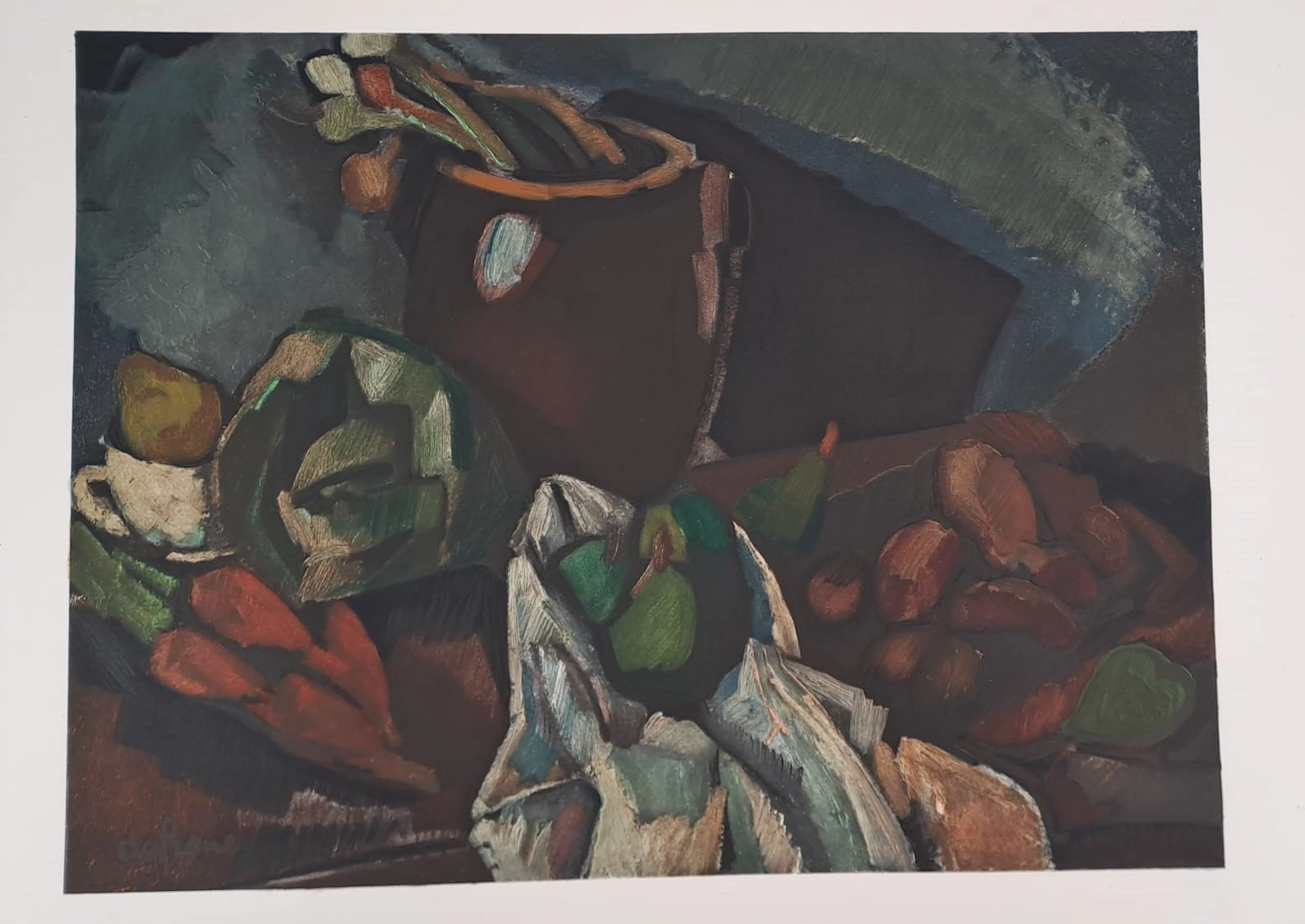 Charles Dufresne (d’après) : Nature morte aux paniers de fruits et
