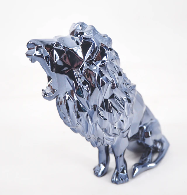 Richard ORLINSKI : Lion Spirit (Silver edition) - Sculpture originale
