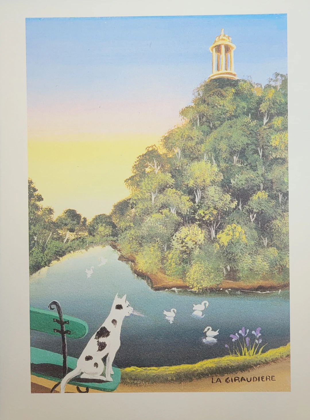 Mady DE LA GIRAUDIERE - Les Chats 7, 1980 - Lithographie originale