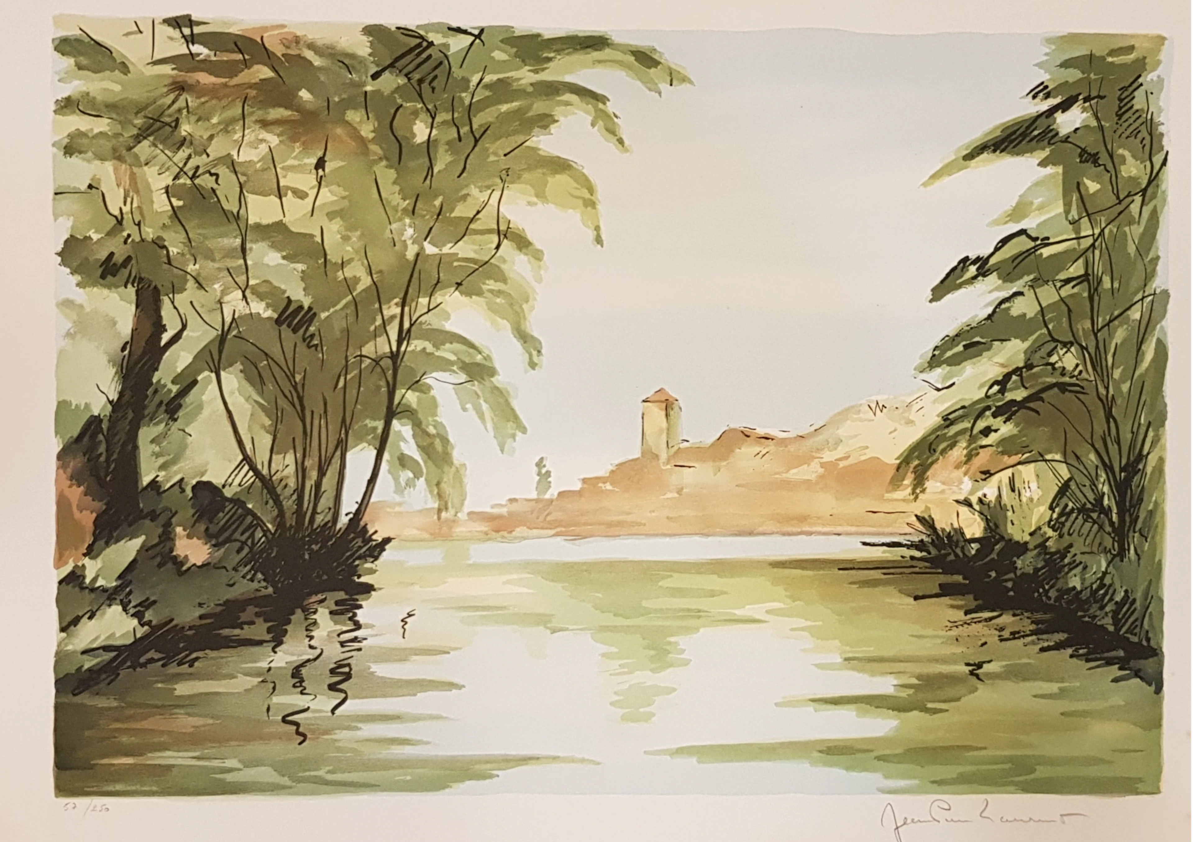 Jean Pierre LAURENT - L’Estuaire, circa 1980 - Lithographie originale signée