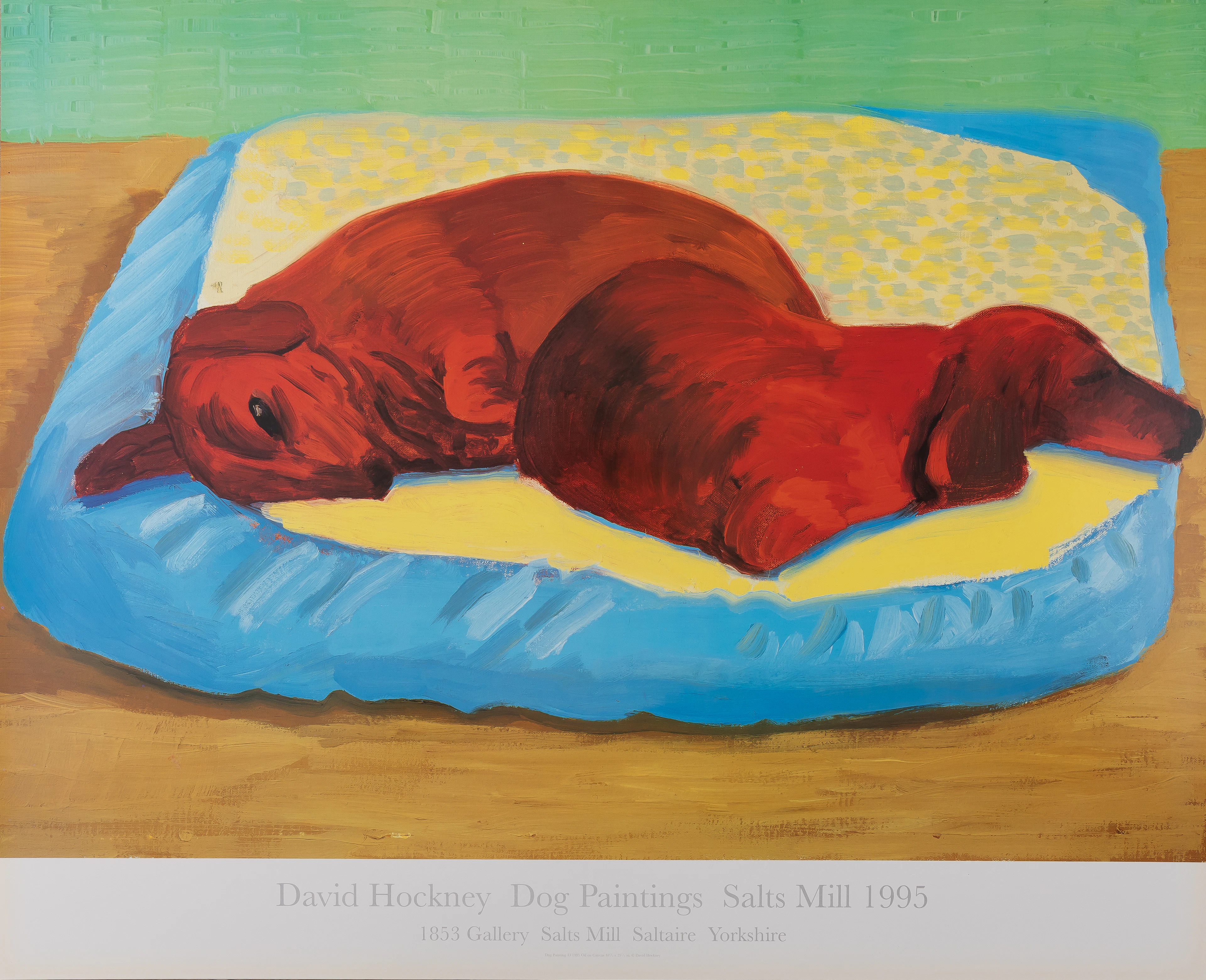 David HOCKNEY : Sleeping Dogs - Affiche originale en couleurs