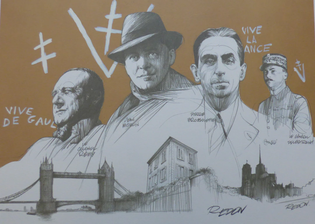 Jacky REDON - 10 Dessins caricaturaux signés dans la planche, 2001