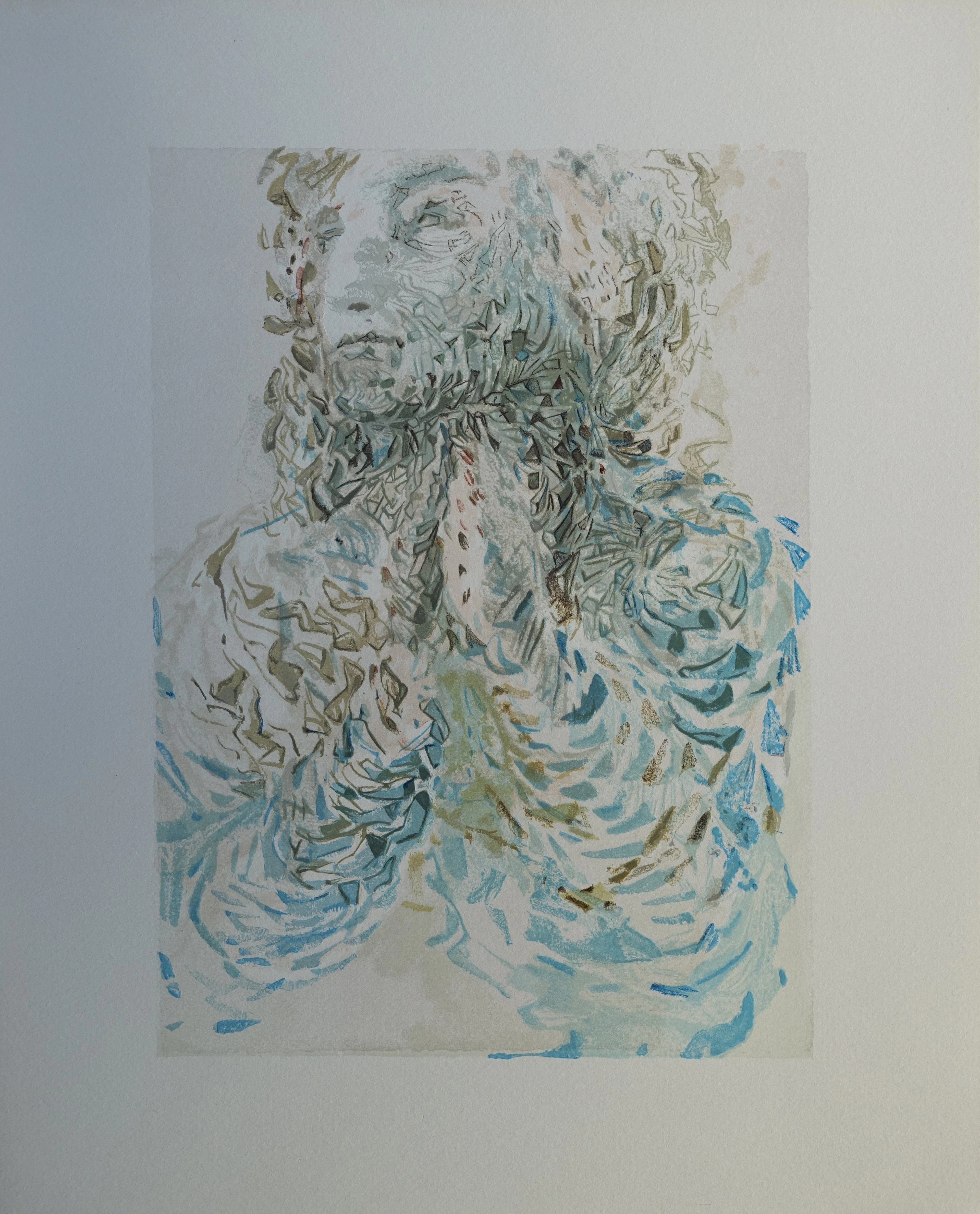 Salvador DALI : La prescience divine, Bois gravé original