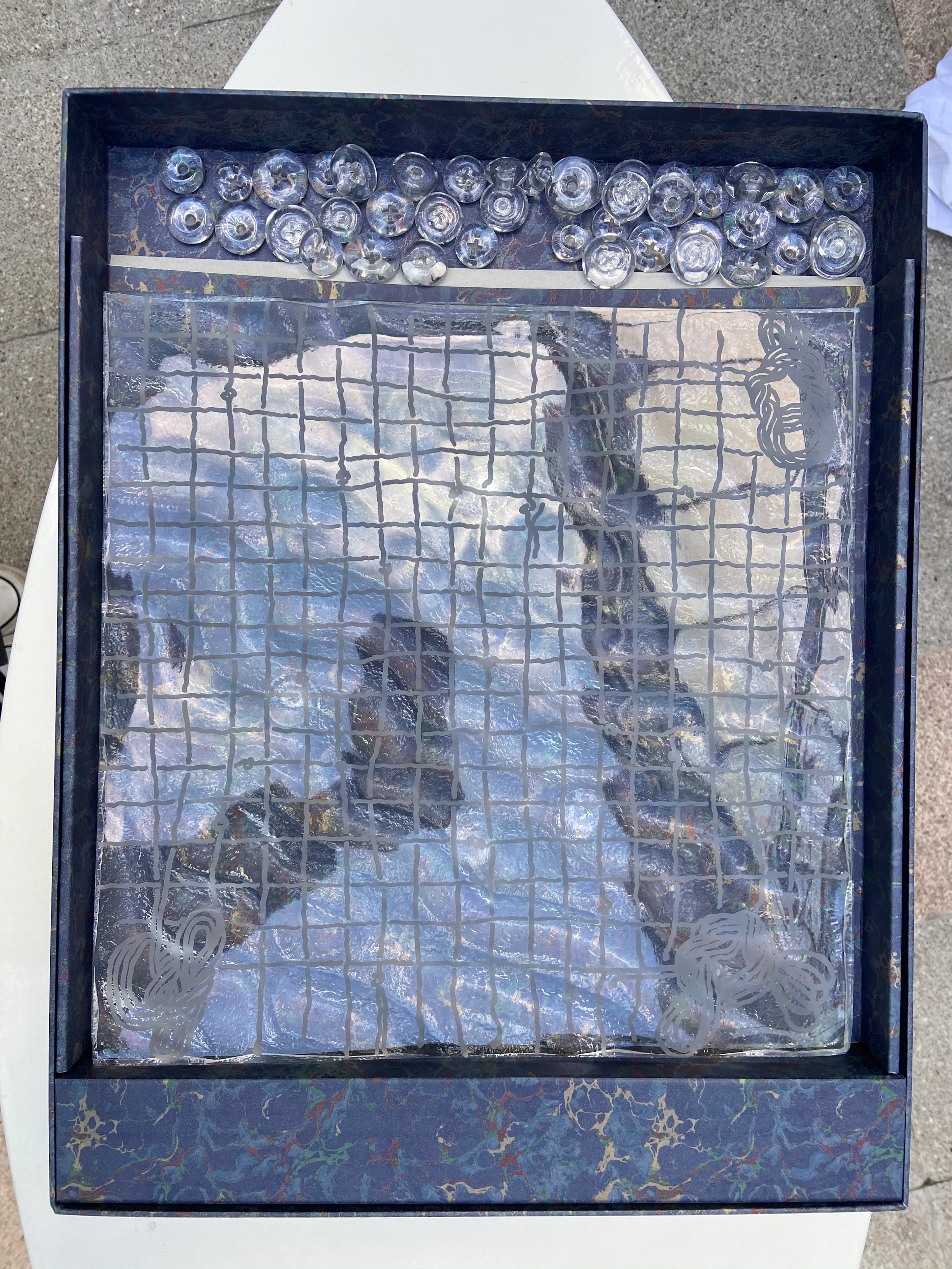 Serge MANSAU pour Saint-Louis - Jeu de Solitaire en cristal, vers 1990