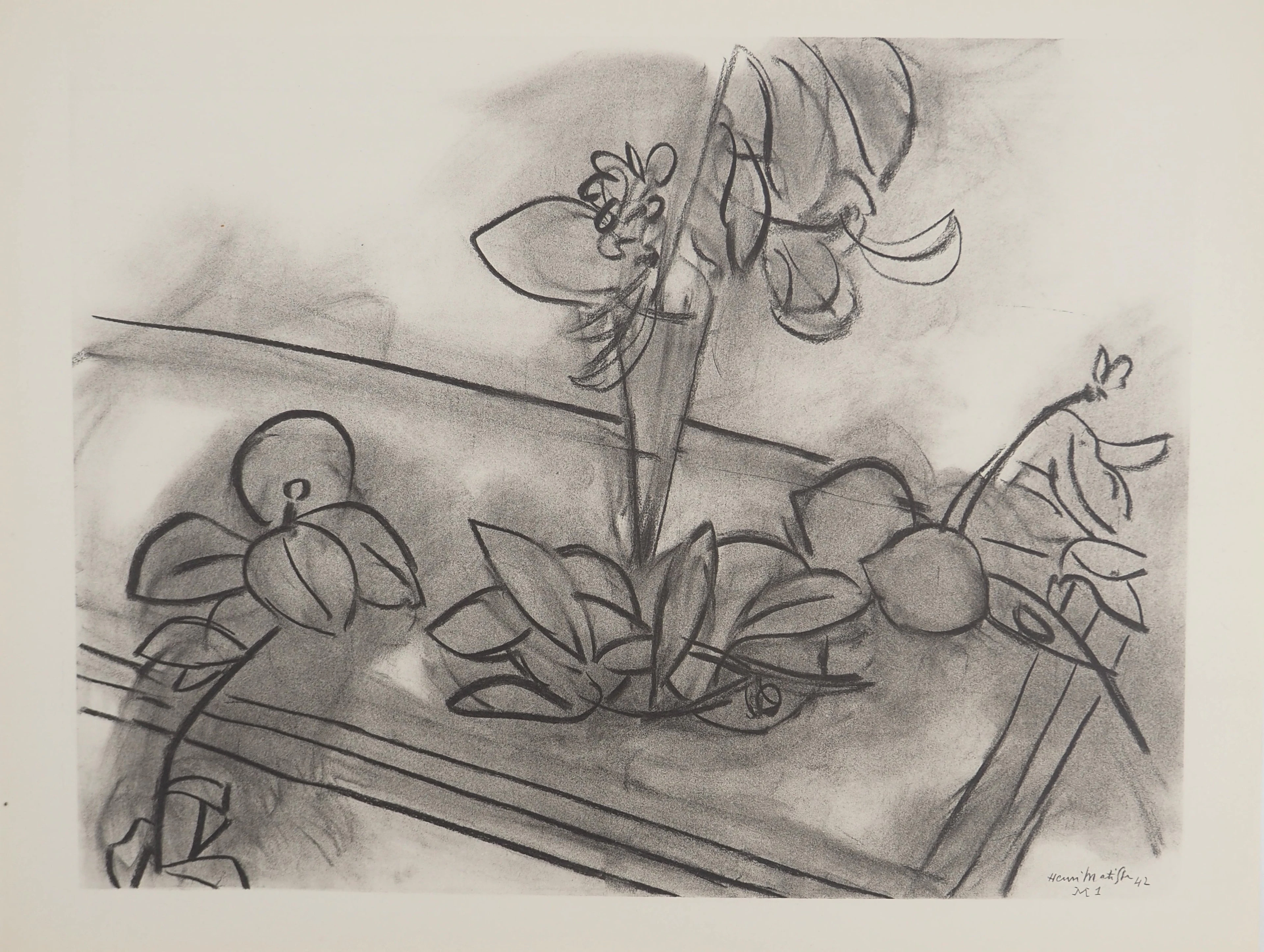 Henri MATISSE : Table aux citrons, Lithographie signée
