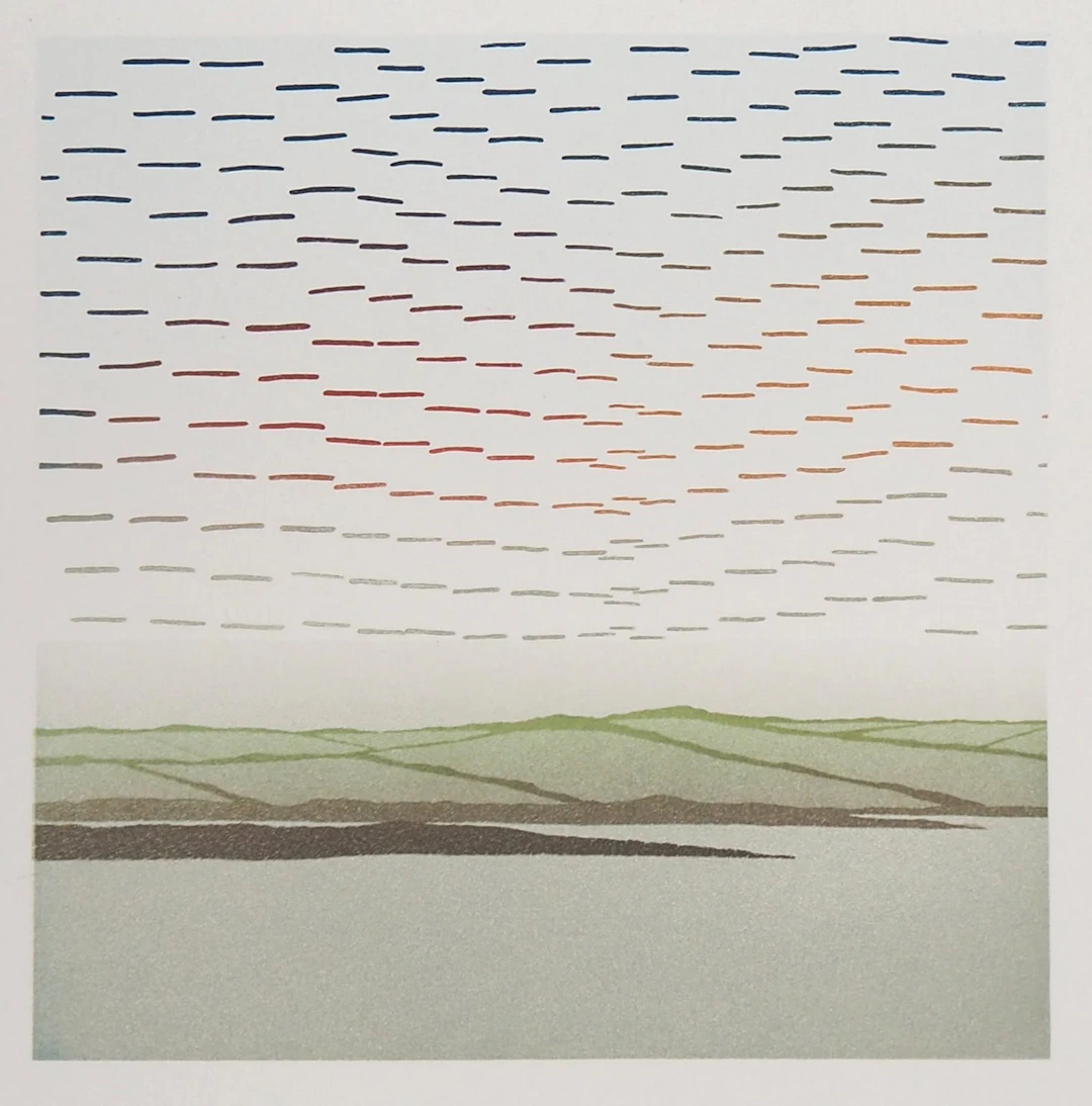 Jean SOLOMBRE : Paysage onirique - Gravure originale signée