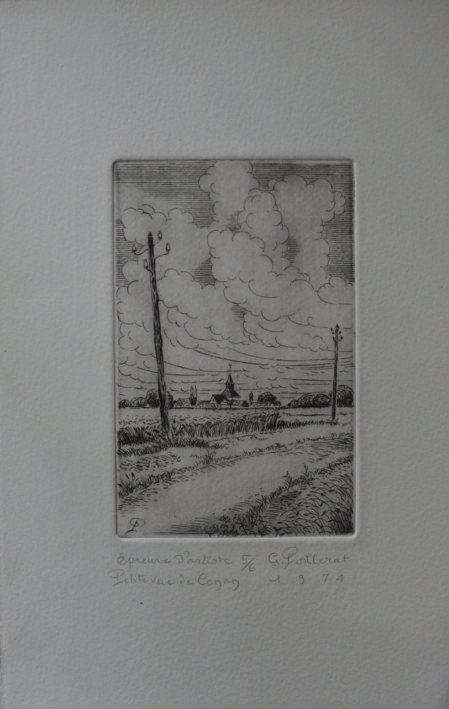 Gilbert POILLERAT - Petite vue de Conan - Gravure