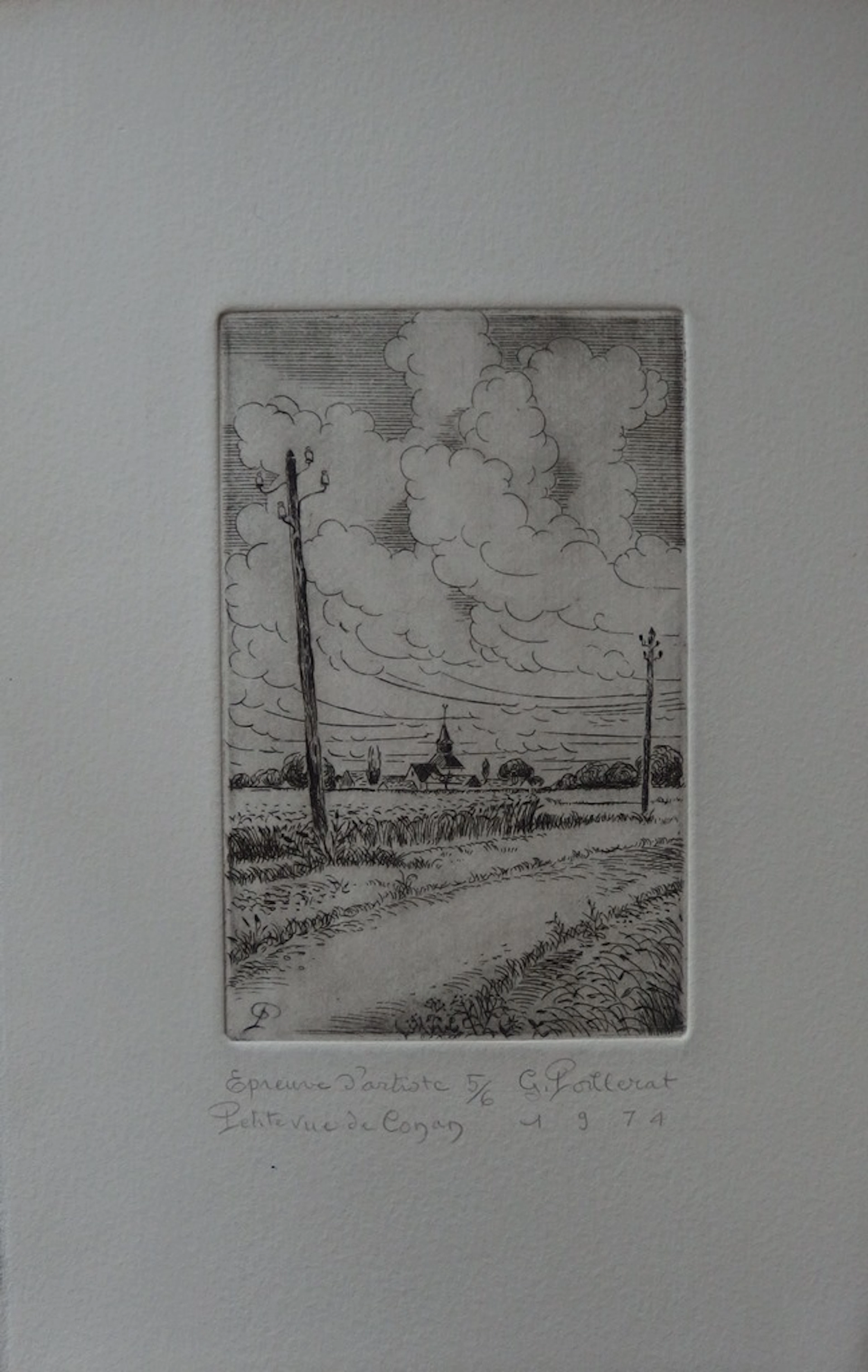 Gilbert POILLERAT - Petite vue de Conan - Gravure