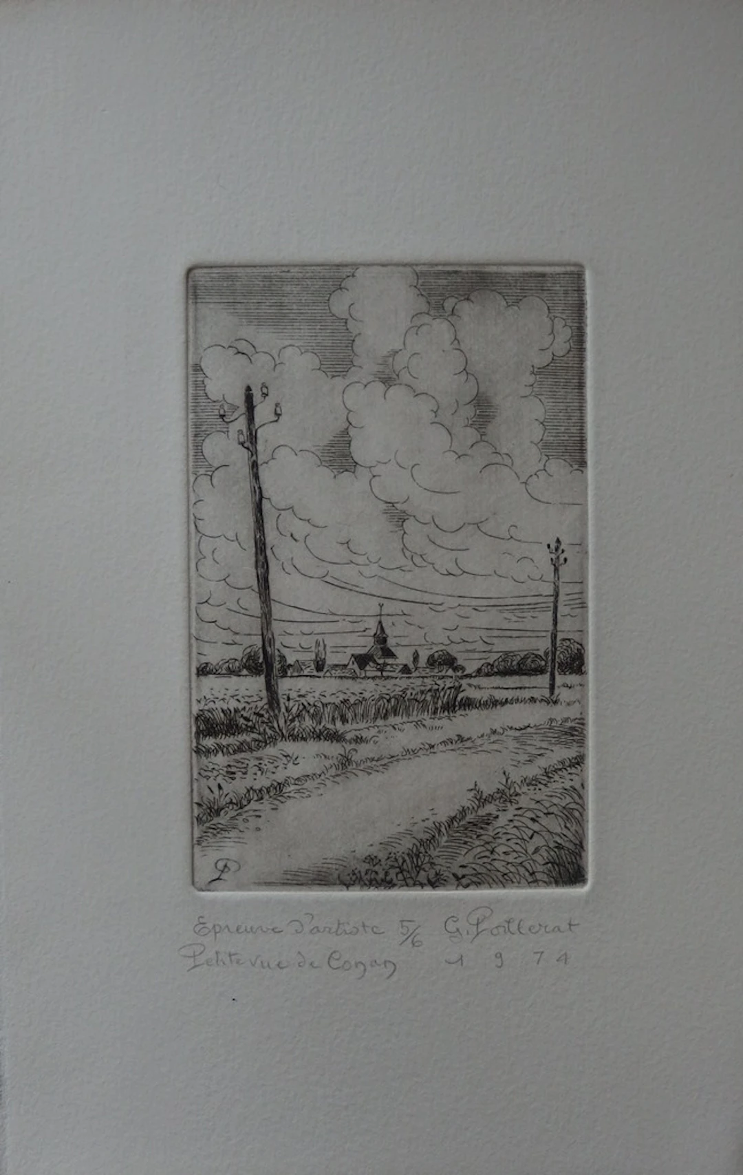 Gilbert POILLERAT - Petite vue de Conan - Gravure