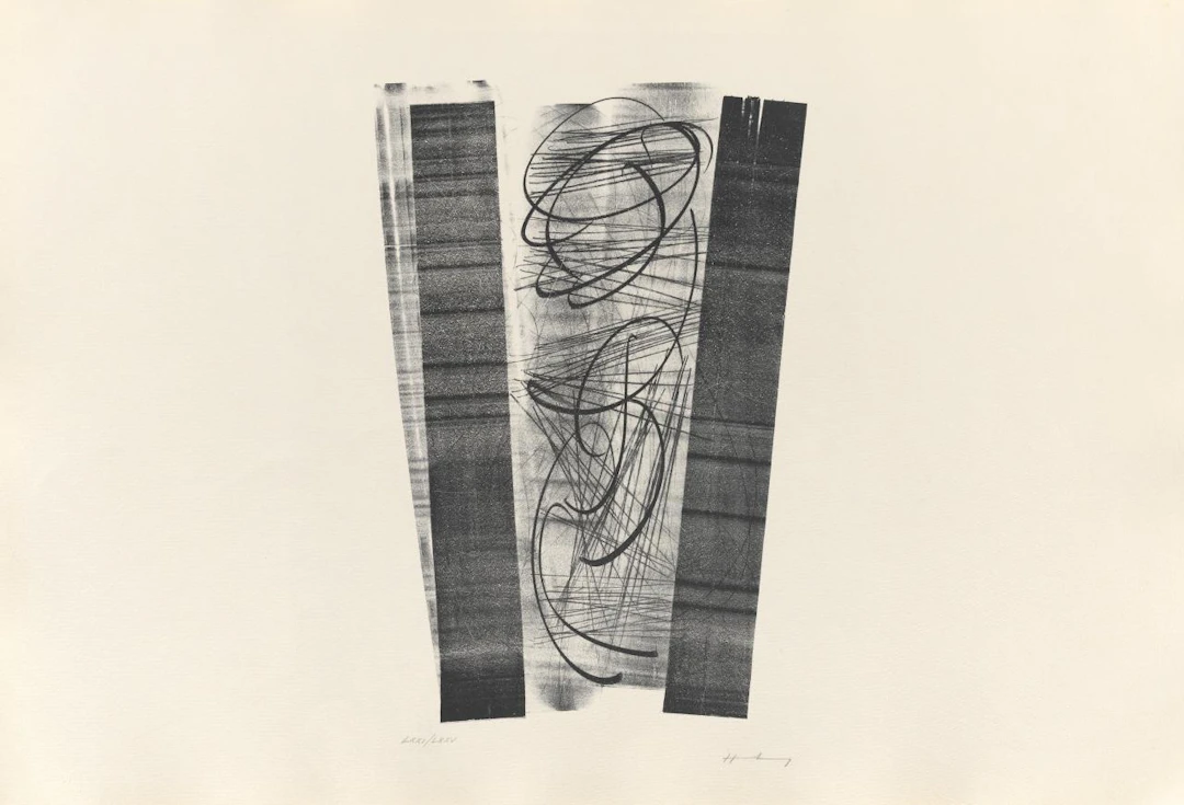 Hans HARTUNG - Farandole V, 1971 - Lithographie originale signée au crayon