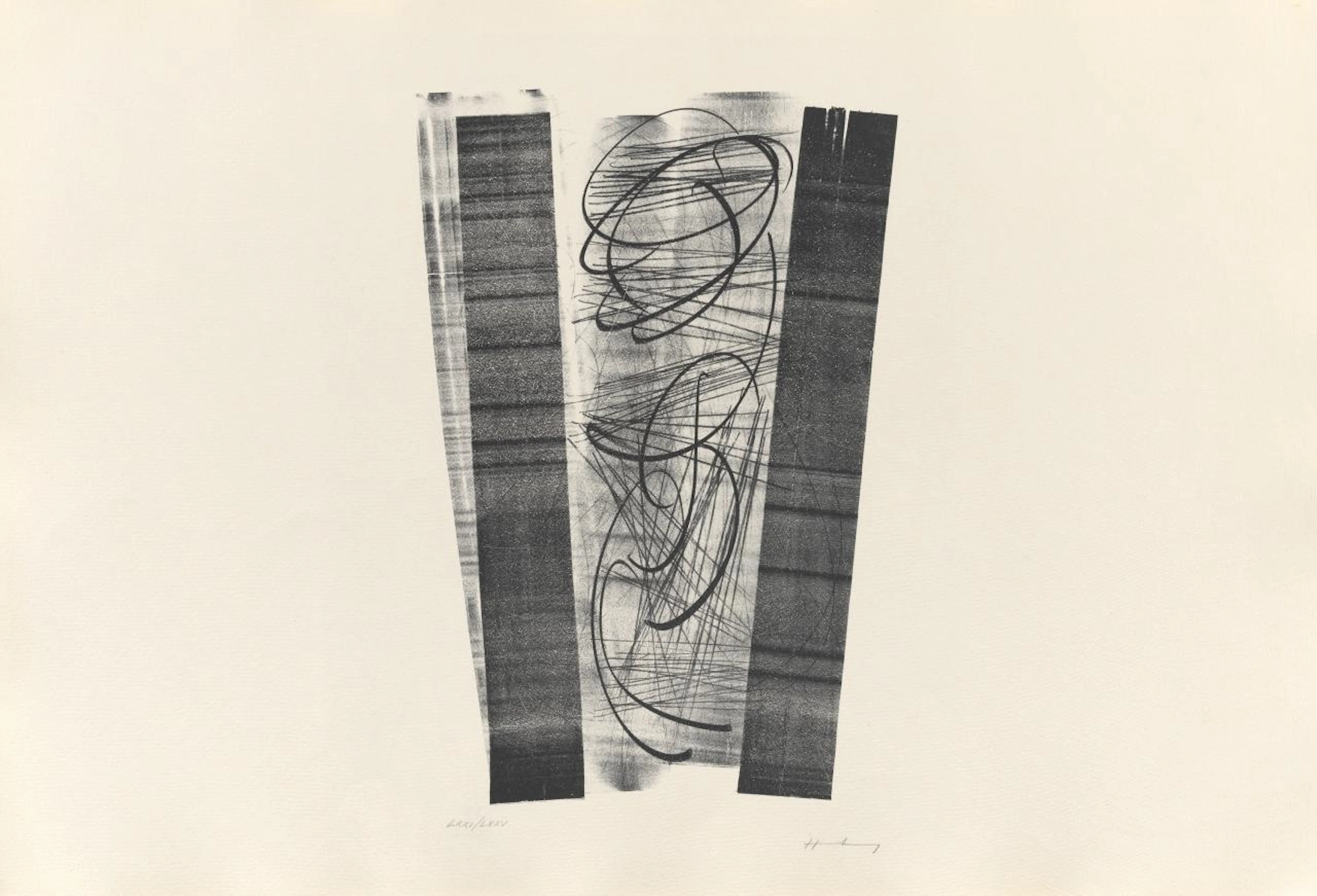 Hans HARTUNG - Farandole V, 1971 - Lithographie originale signée au crayon