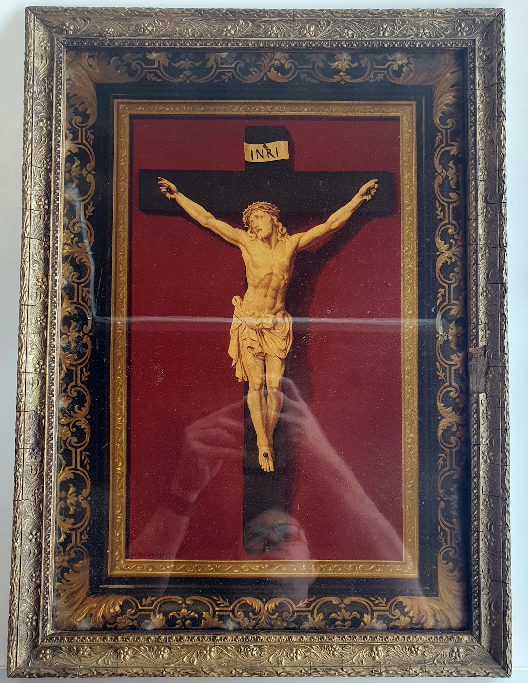 Christ en croix L. Turgis & Fils oléographie - 1892
