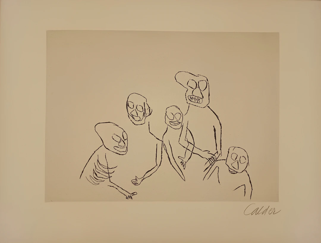 Alexander CALDER - Santa Klaus 5, 1974 - Gravure signée au crayon