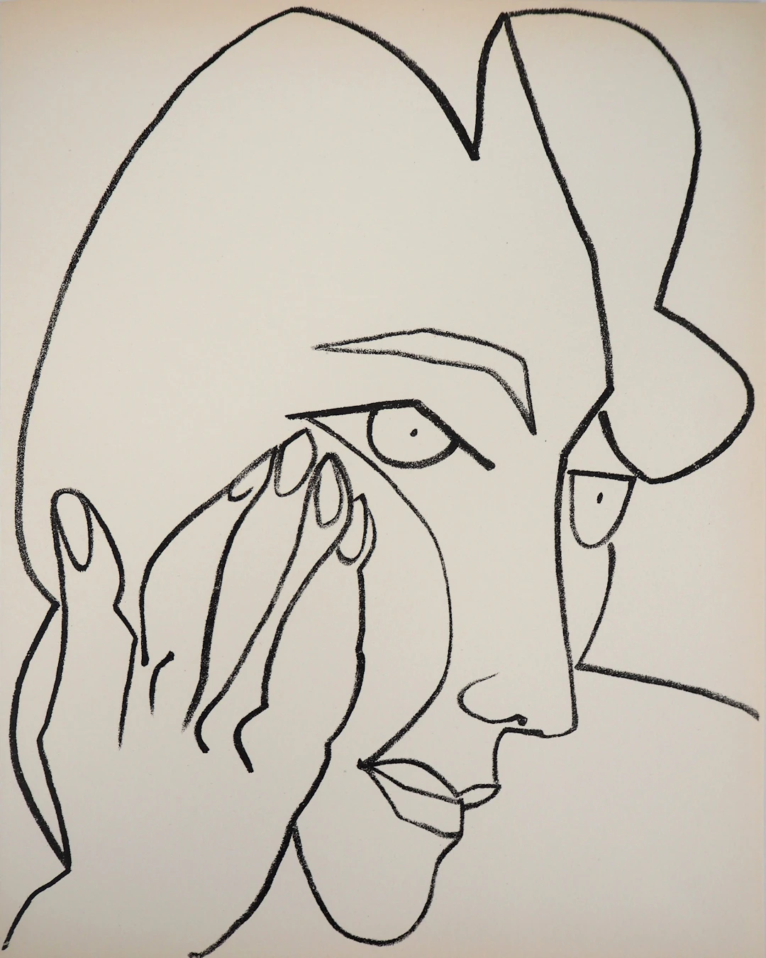 Françoise GILOT - Femme pensive, 1951 - Lithographie originale