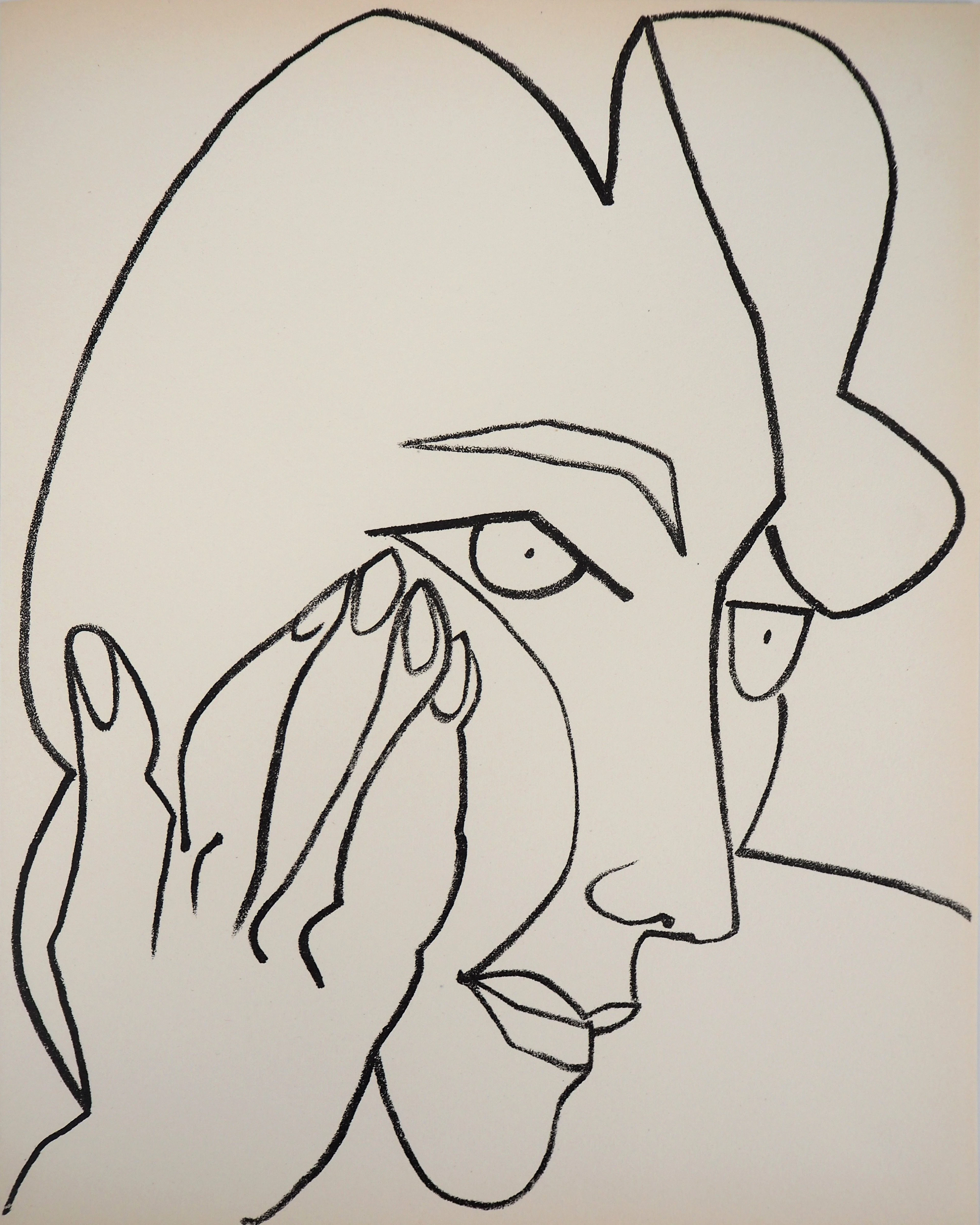 Françoise GILOT - Femme pensive, 1951 - Lithographie originale