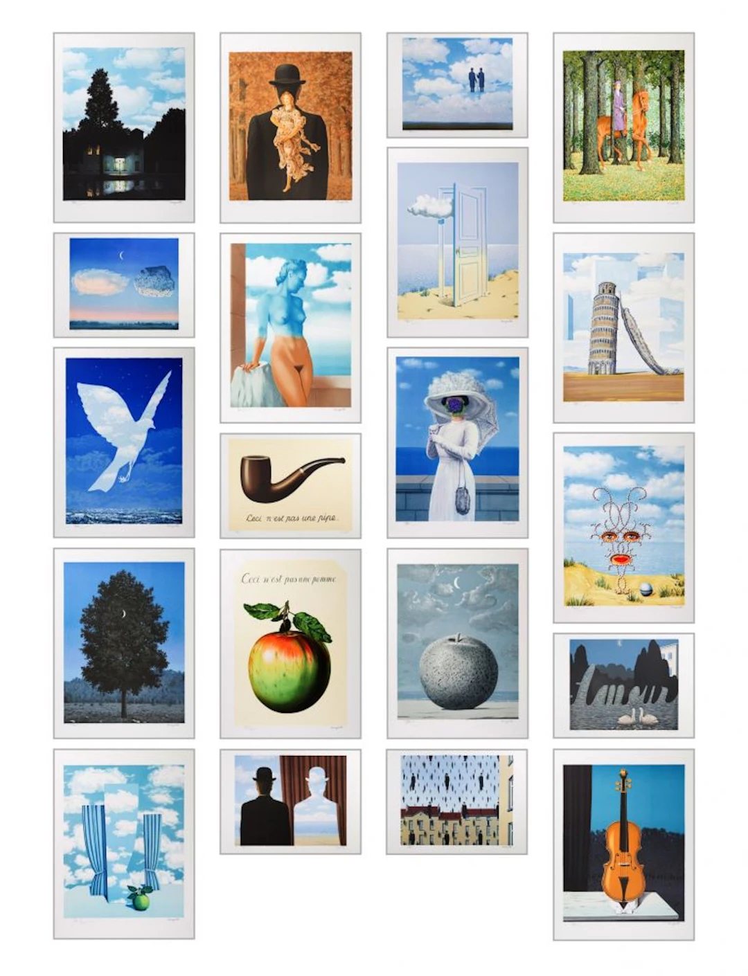 René Magritte - Suite de 20 lithographies - Portfolio IV