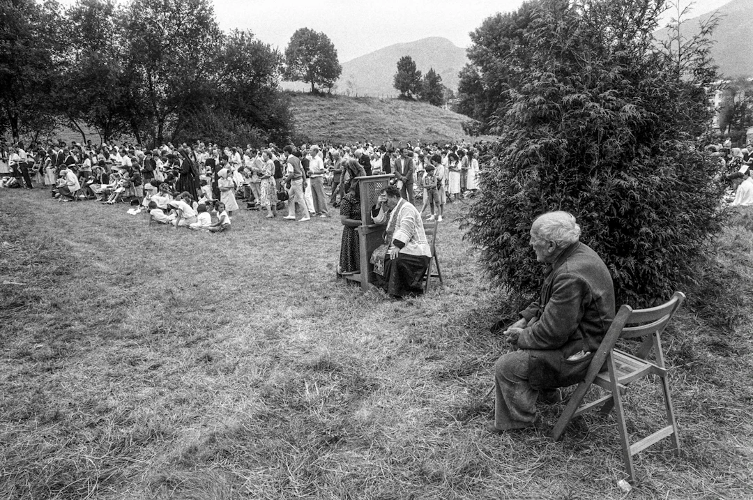 José Nicolas - Pelerinage a Lourdes 1985 - Tirage argentique