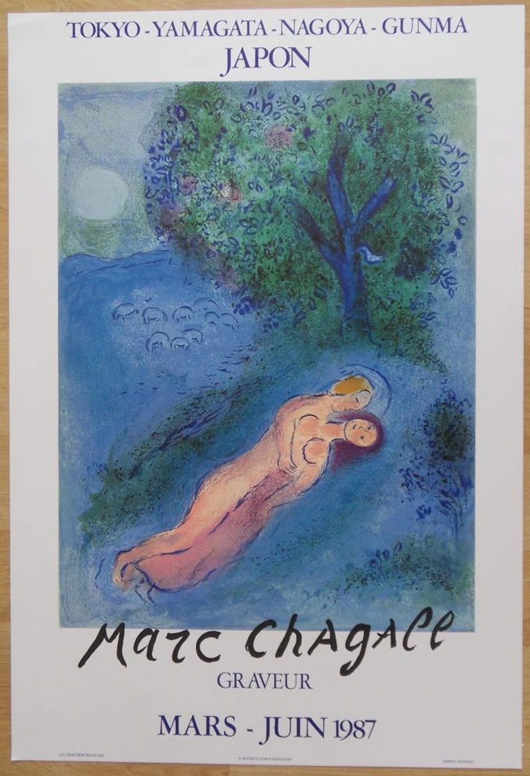 Marc CHAGALL : Daphnis et Chloé, Affiche originale d’époque