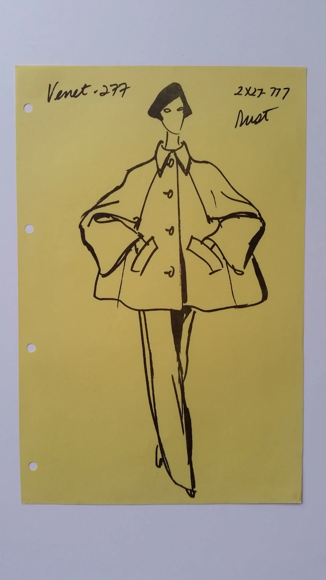 Philippe Venet - Croquis ensemble veste et pantalon