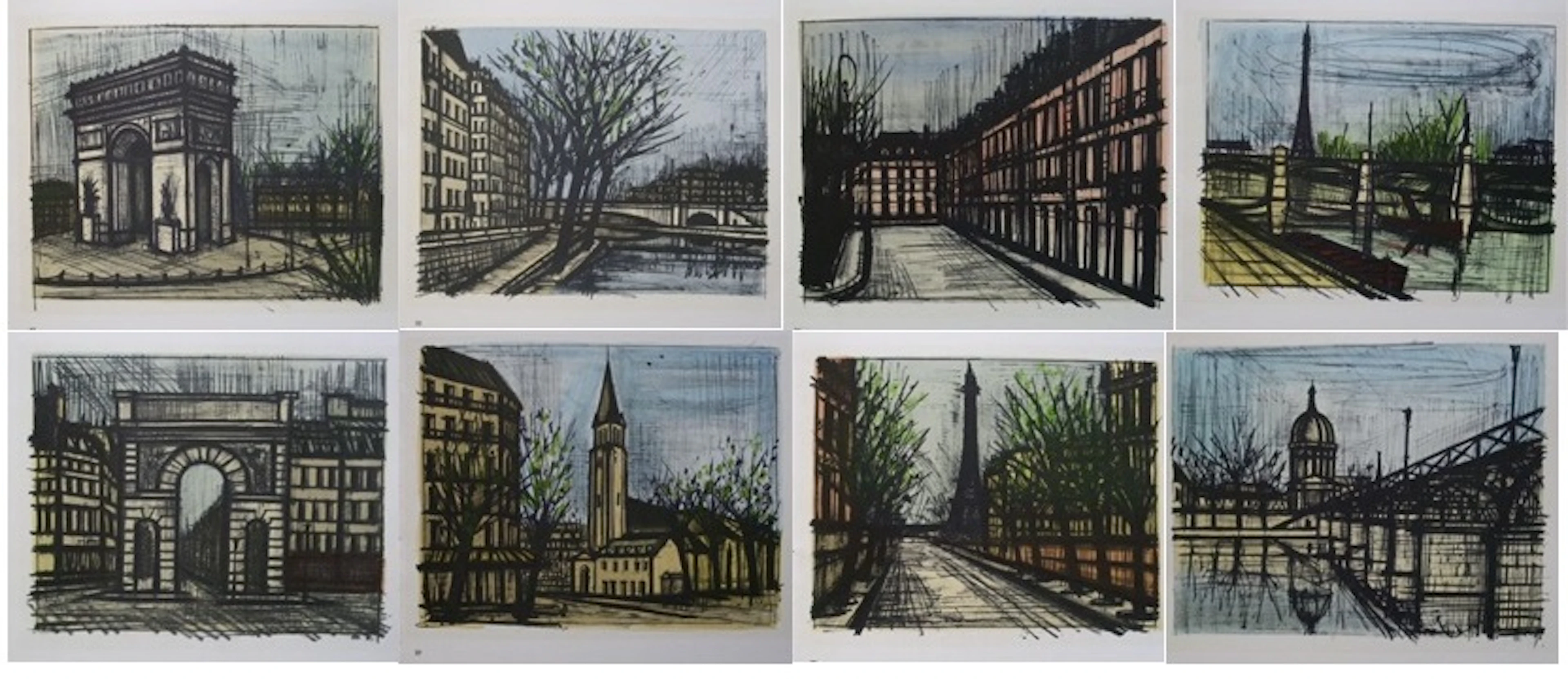 Bernard BUFFET (d’après) - Monuments de Paris, 1967 - Ensemble de