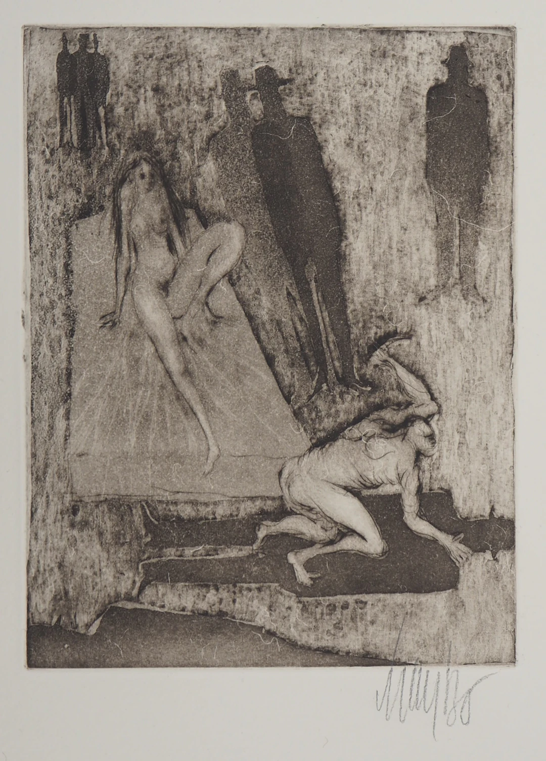 Lars BO : Meurtre de l’ombre - Gravure originale signée au crayon