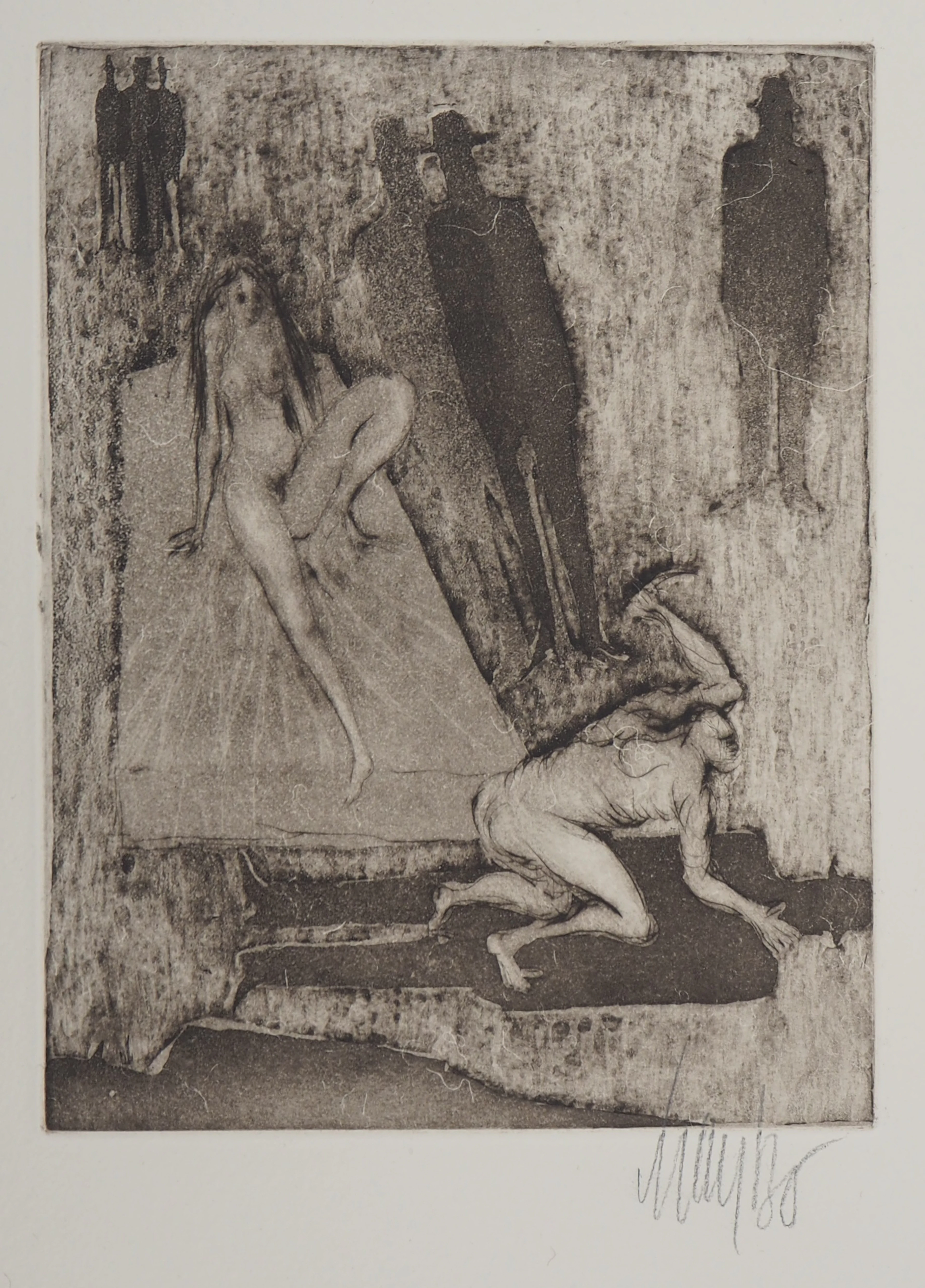 Lars BO : Meurtre de l’ombre - Gravure originale signée au crayon