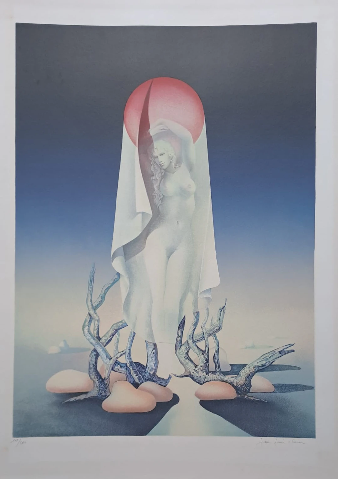 Jean-Paul Cleren - L’éclipse - Lithographie originale, signée au crayon