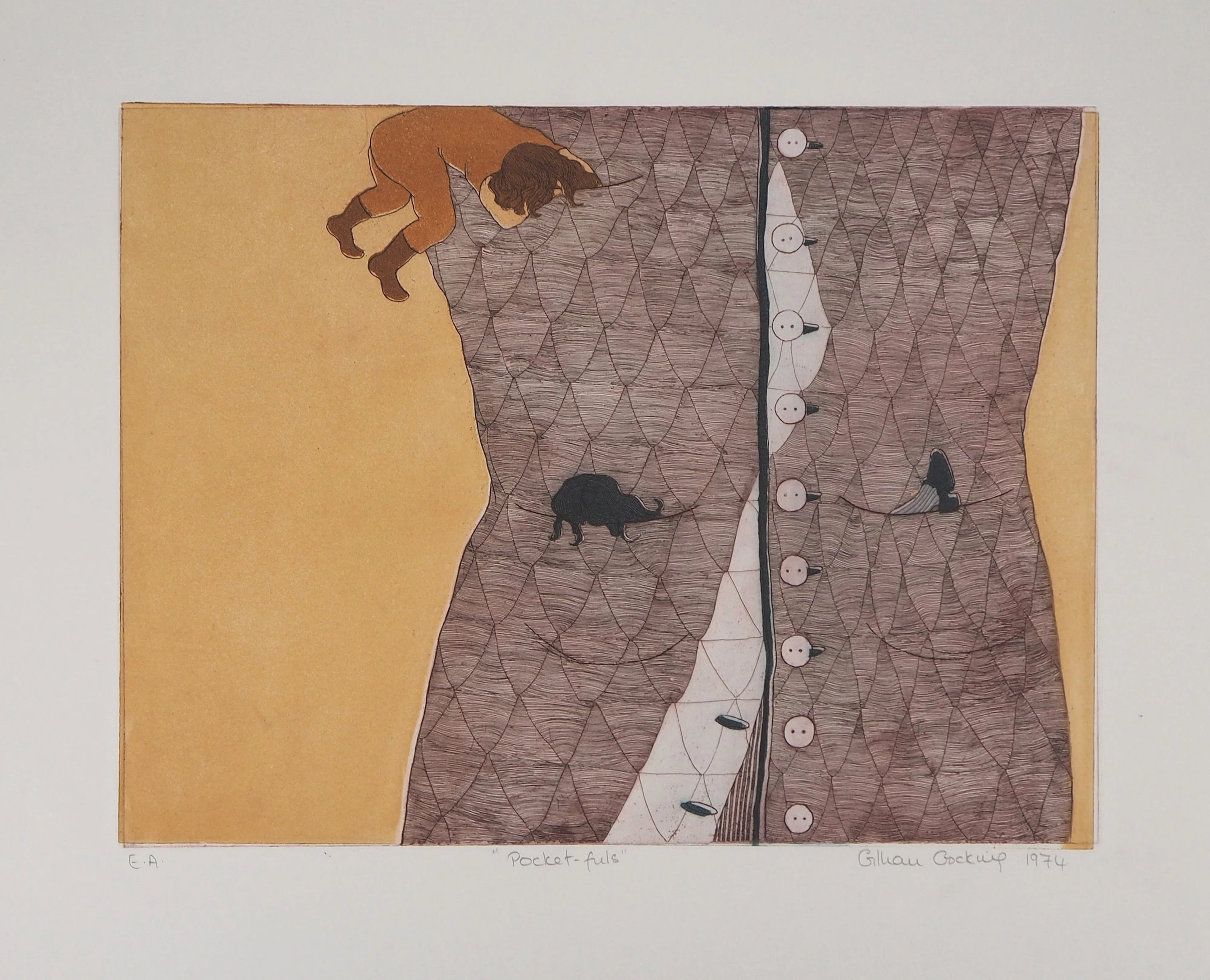 Gillian GOCKING : Pocket-fuls, 1974 - Gravure Originale Signée