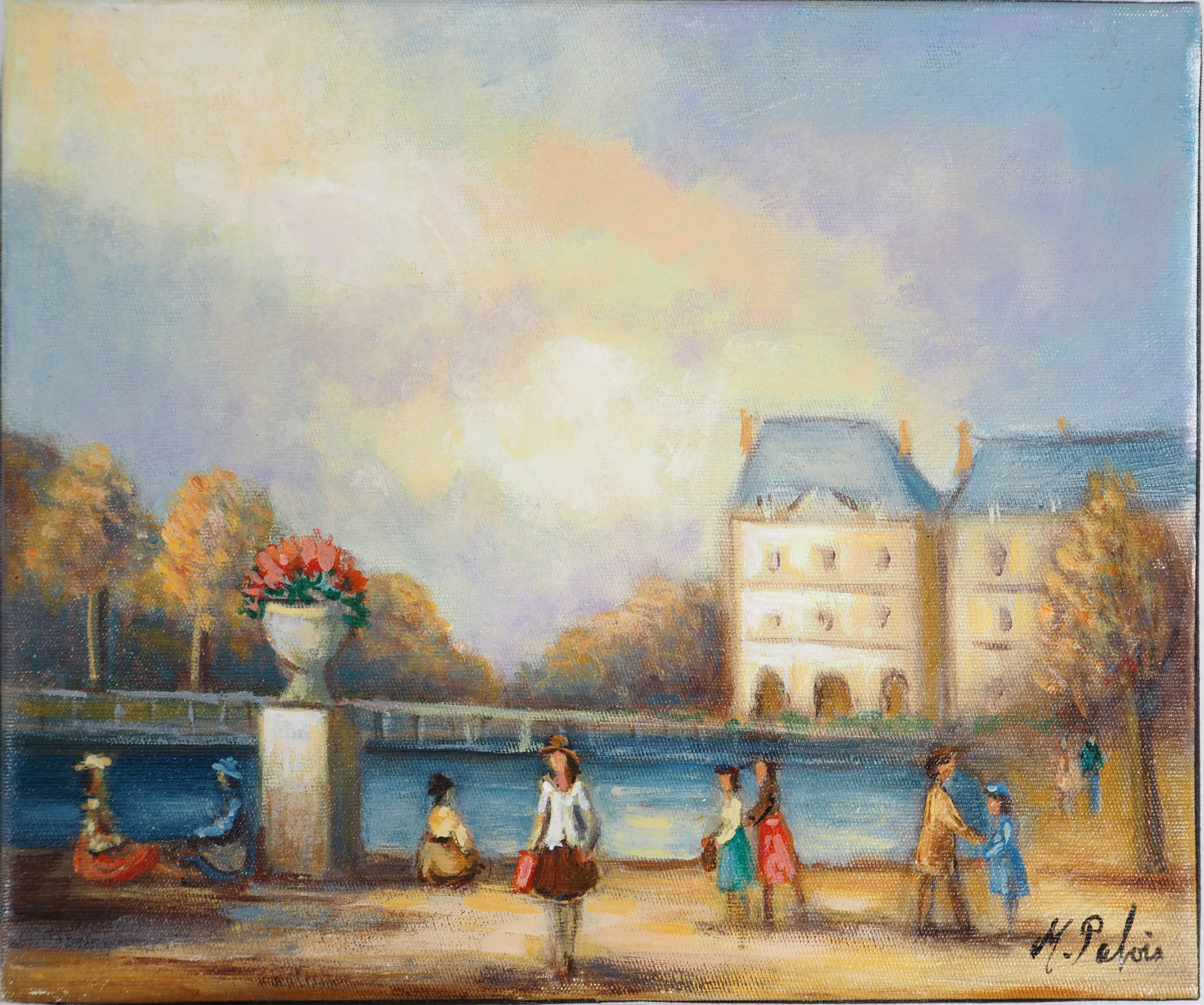 Michel PABOIS - Vue historique de Paris : le Luxembourg - Huile sur