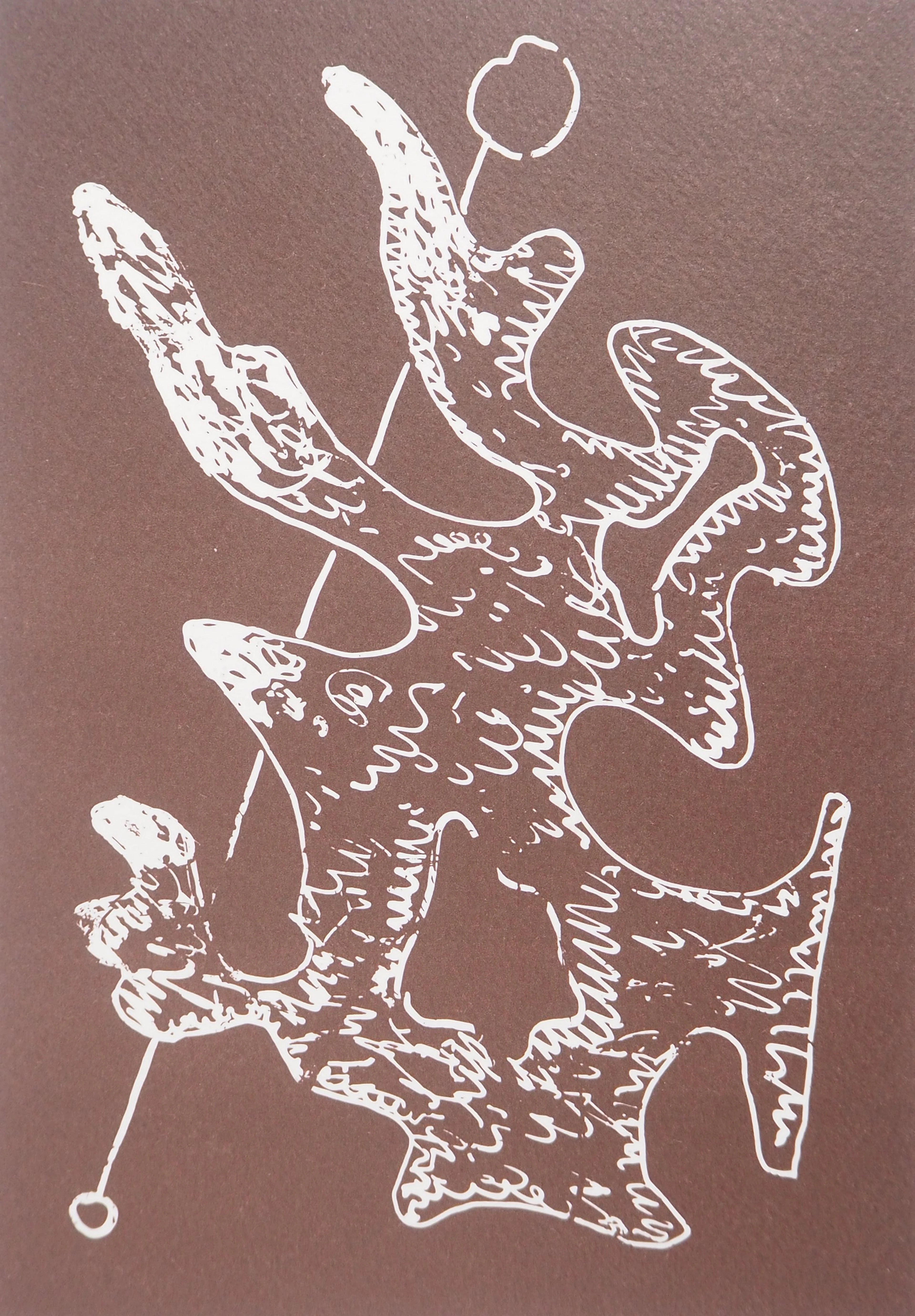 Man RAY : Figure onirique en marron, Marie, 1969 - Photolithographie originale