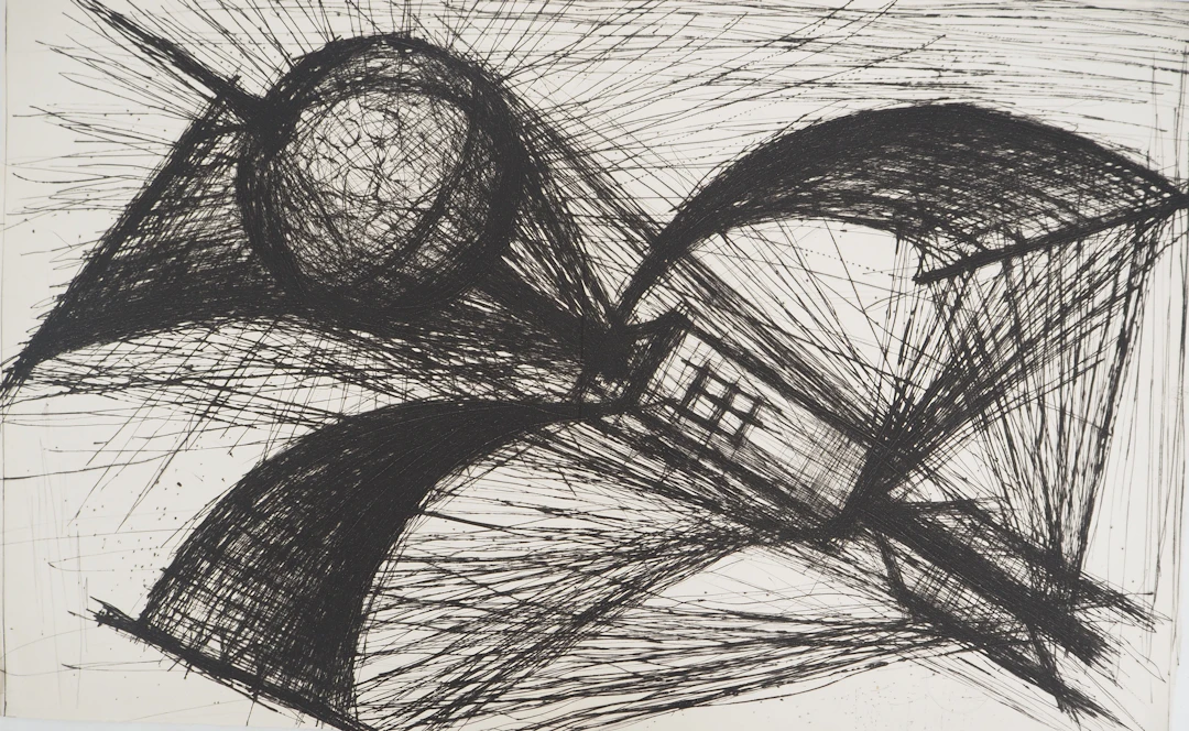 Bernard BUFFET : La machine pour aller dans le Soleil, Gravure originale