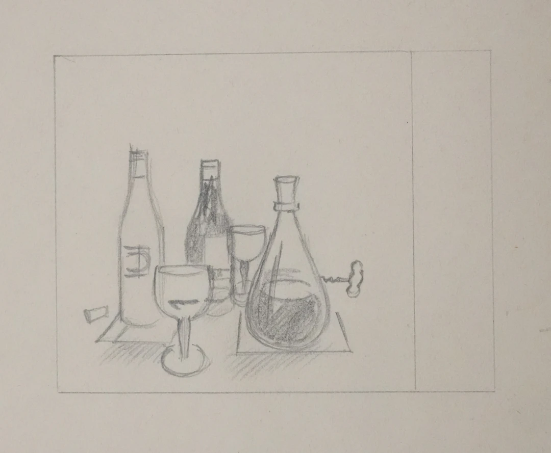 Jean-Emile LABOUREUR : Les boissons, Dessin original